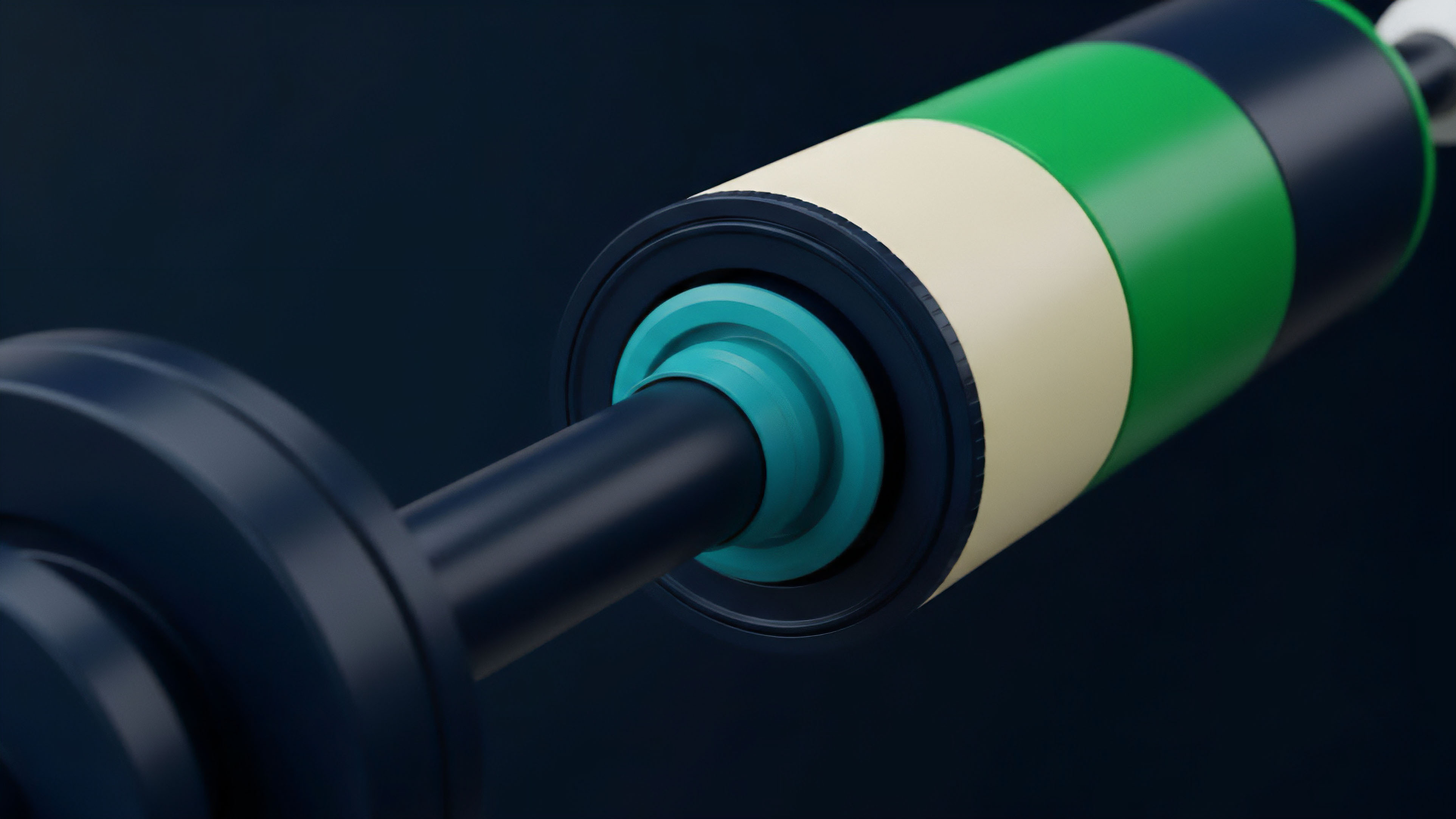 A macro view of a mechanical component illustrating a decentralized finance structured product's architecture. The central shaft represents the underlying asset, while the concentric layers visualize different risk tranches within the derivatives contract. The light blue inner component symbolizes a smart contract or oracle feed facilitating automated rebalancing. The beige and green segments represent variable liquidity pool contributions and risk exposure profiles, demonstrating the modular architecture required for complex tokenized derivatives settlement mechanisms.