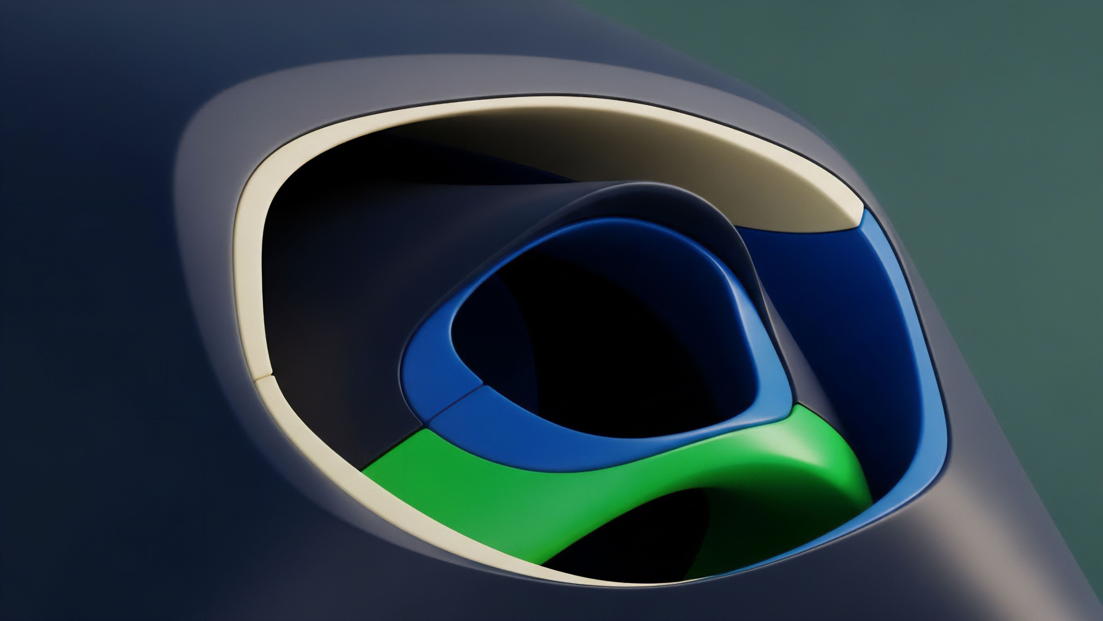 An abstract visualization featuring fluid, layered forms in dark blue, bright blue, and vibrant green, framed by a cream-colored border against a dark grey background. This design metaphorically represents complex structured financial products and exotic options contracts. The nested surfaces illustrate the layering of risk analysis and capital optimization in multi-leg derivatives strategies. The dynamic interplay of colors visualizes market dynamics and the calculation of implied volatility in advanced algorithmic trading models, emphasizing how complex pricing models inform synthetic positions within a decentralized finance framework.