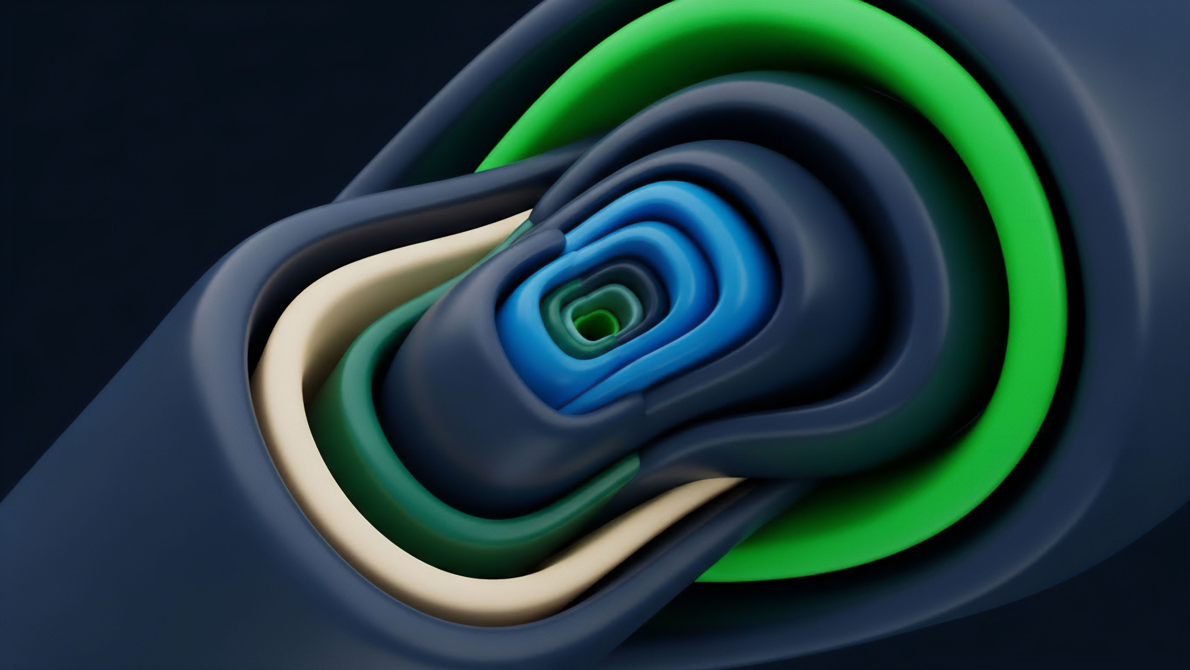 A high-angle, abstract visualization depicting multiple layers of financial risk and reward. The concentric, nested layers represent the complex structure of layered protocols in decentralized finance, moving from base-layer solutions to advanced derivative positions. This imagery captures the segmentation of liquidity tranches in options trading, highlighting volatility management and the deep interconnectedness of financial instruments, where one layer provides a hedge for another. The color transitions signify different risk premiums and asset class classifications within a structured product ecosystem.