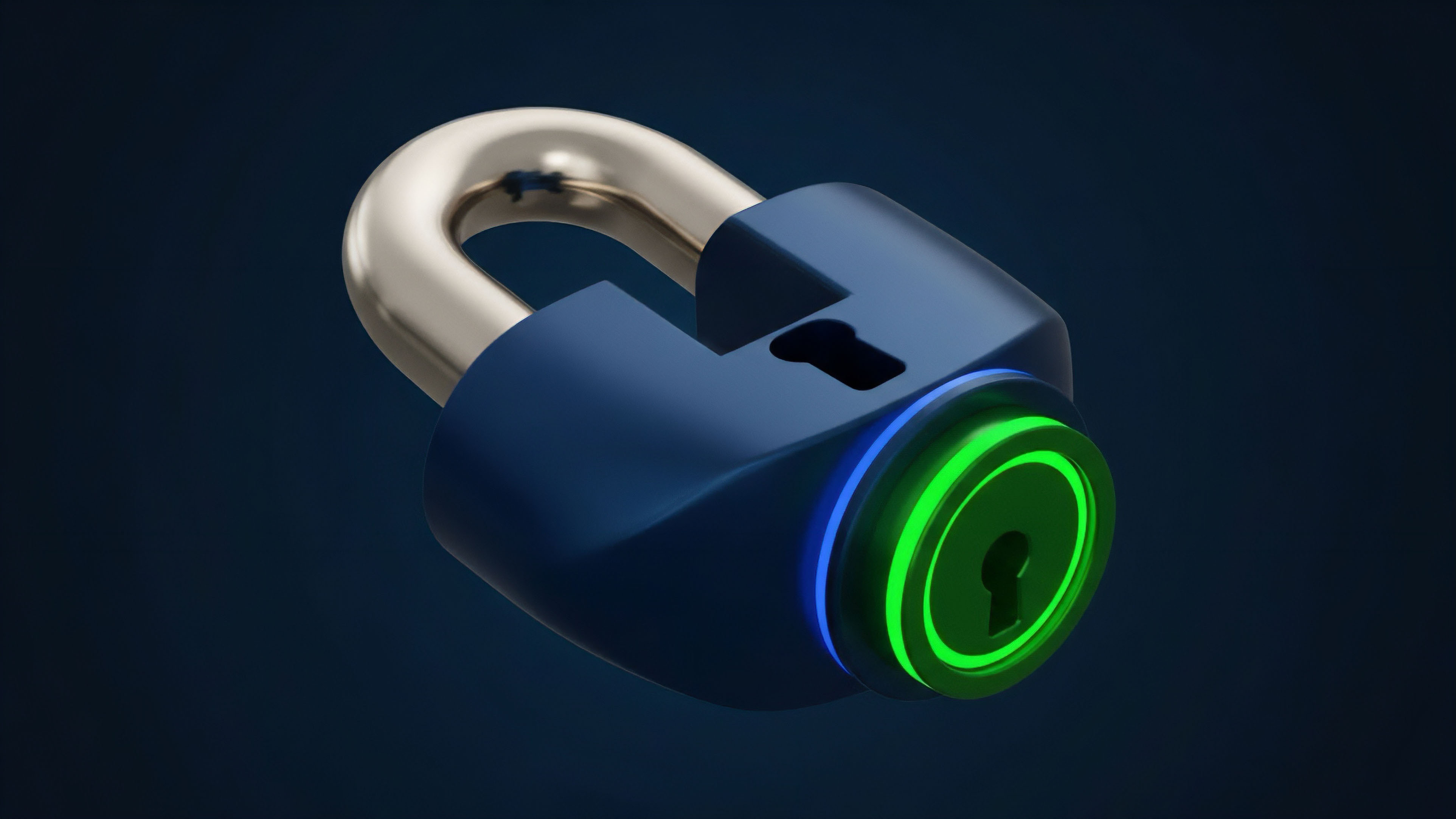 A futuristic, stylized padlock represents the collateralization mechanisms fundamental to decentralized finance protocols. The illuminated green ring signifies an active smart contract or successful cryptographic verification for options contracts. This imagery captures the secure locking of assets within a smart contract to meet margin requirements and mitigate counterparty risk in derivatives trading. It highlights the principles of asset tokenization and high-tech risk management, where access to locked liquidity is governed by complex cryptographic security protocols and decentralized autonomous organization frameworks.