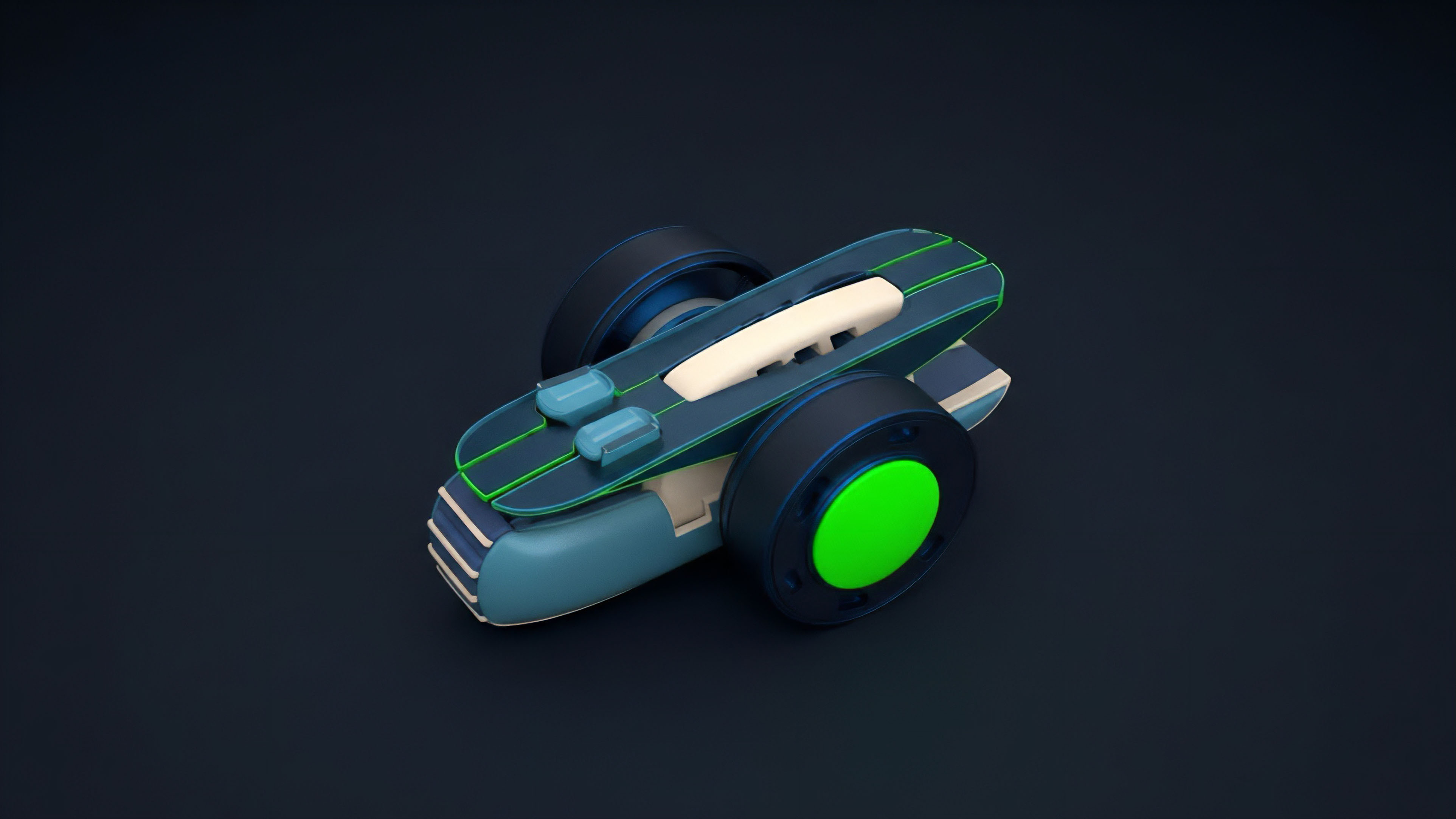 A digitally rendered futuristic vehicle, featuring a light blue body and dark blue wheels with neon green accents, symbolizes high-speed execution in financial markets. The structure represents an advanced automated market maker protocol, facilitating perpetual swaps and options trading. The design visually captures the rapid volatility and price discovery inherent in cryptocurrency derivatives, reflecting algorithmic strategies optimizing for arbitrage opportunities within decentralized exchanges. The green highlights symbolize high-yield opportunities in liquidity provision and yield aggregation strategies.