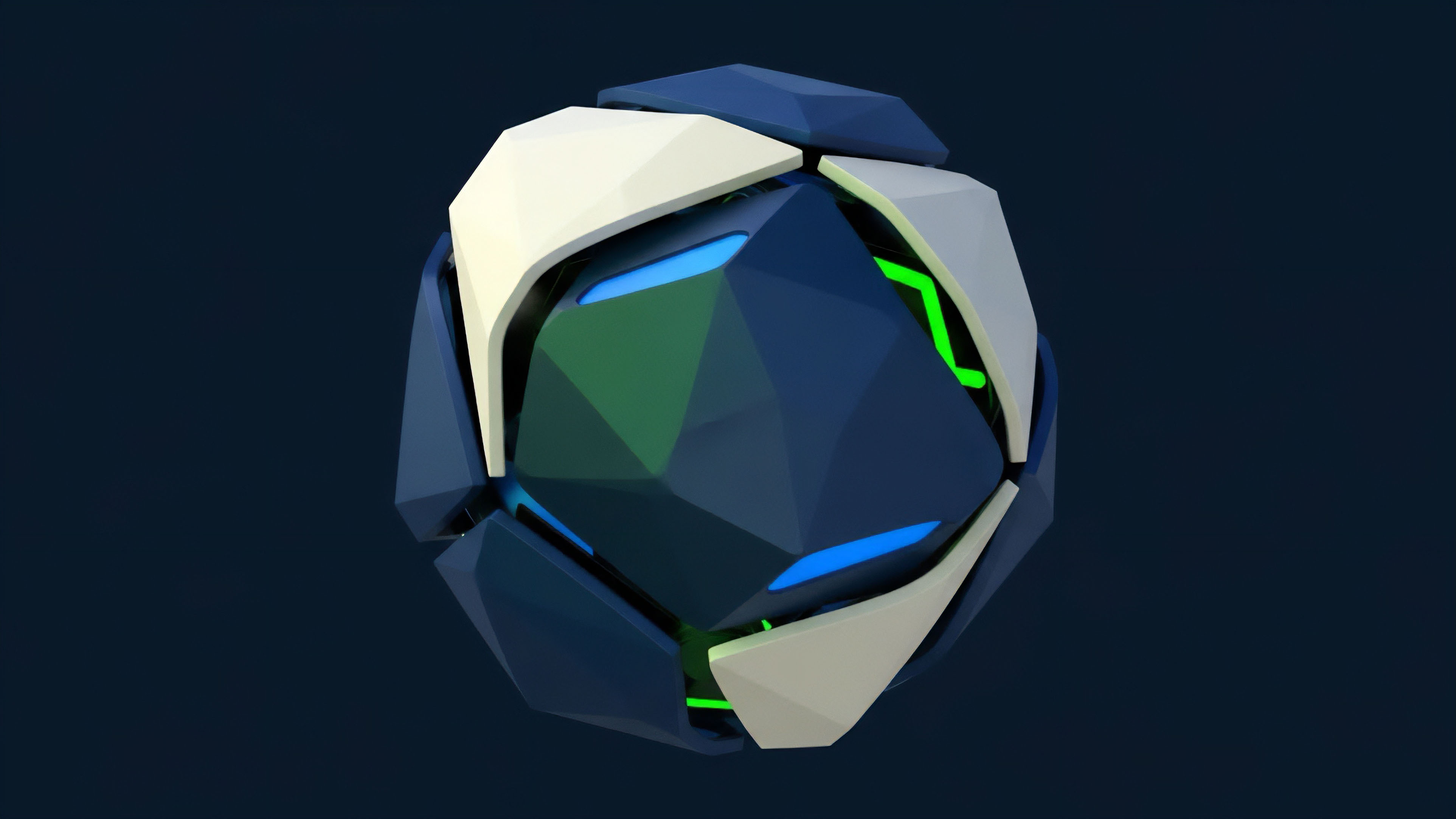 A futuristic geometric object representing a complex synthetic asset creation protocol within decentralized finance. The modular, multifaceted structure illustrates the interaction of various smart contract components for algorithmic collateralization and risk management. The glowing elements symbolize the immutable ledger and the logic of an algorithmic stablecoin, reflecting the intricate tokenomics required for liquidity provision and cross-chain interoperability in a decentralized autonomous organization DAO framework. This design visualizes dynamic execution of options trading strategies based on complex margin requirements.