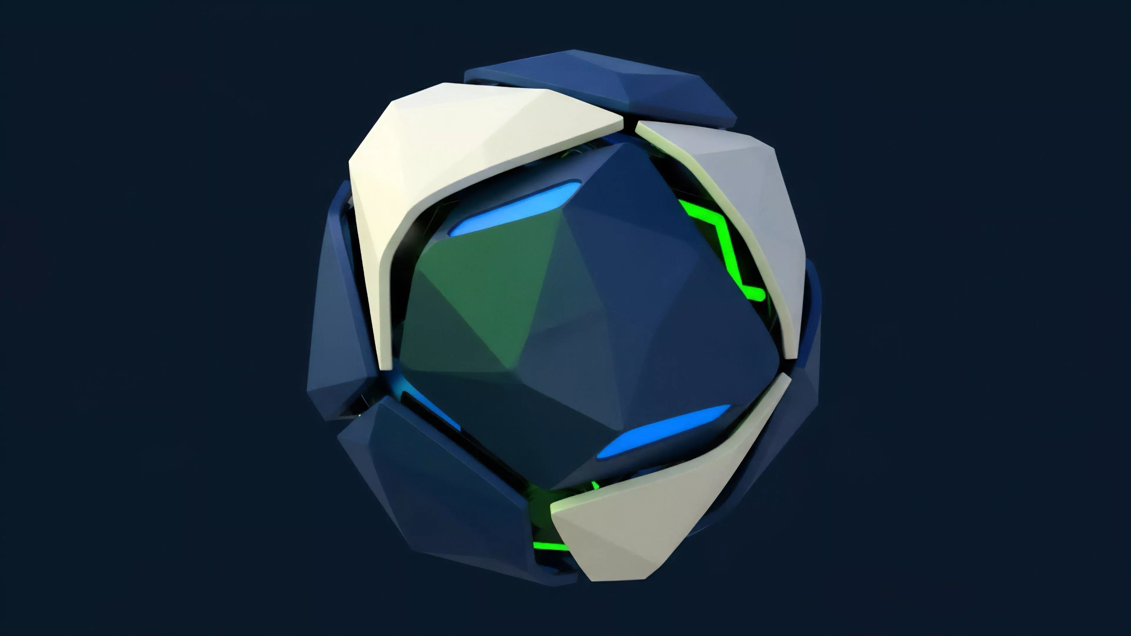 A futuristic geometric object representing a complex synthetic asset creation protocol within decentralized finance. The modular, multifaceted structure illustrates the interaction of various smart contract components for algorithmic collateralization and risk management. The glowing elements symbolize the immutable ledger and the logic of an algorithmic stablecoin, reflecting the intricate tokenomics required for liquidity provision and cross-chain interoperability in a decentralized autonomous organization DAO framework. This design visualizes dynamic execution of options trading strategies based on complex margin requirements.