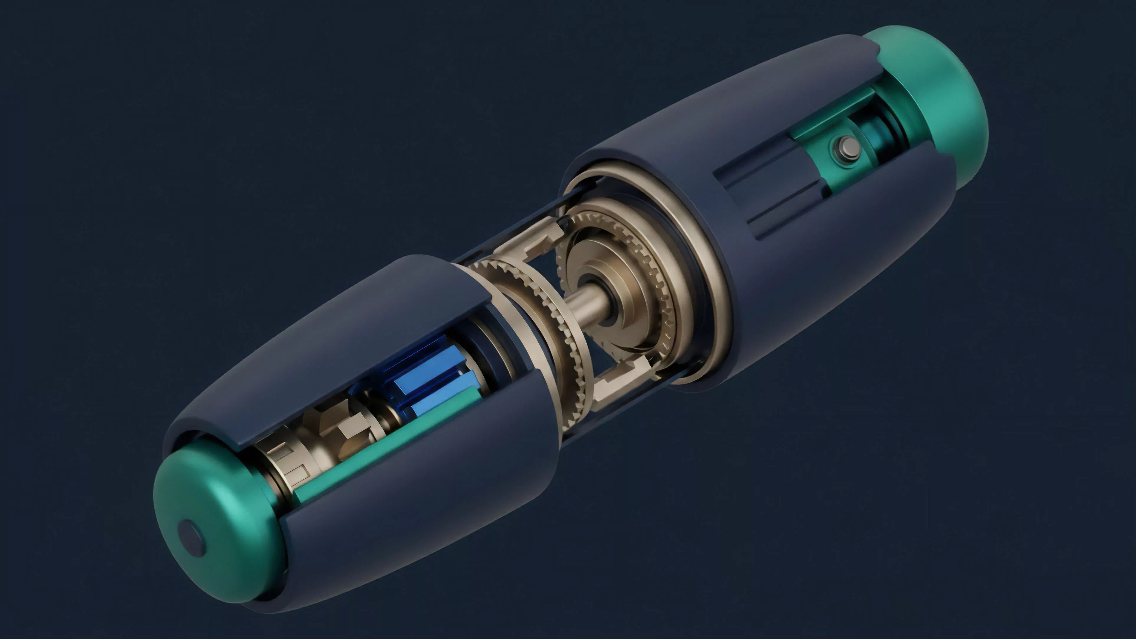 A cutaway view reveals the intricate mechanics of a high-tech device, metaphorically representing a complex financial derivatives protocol.