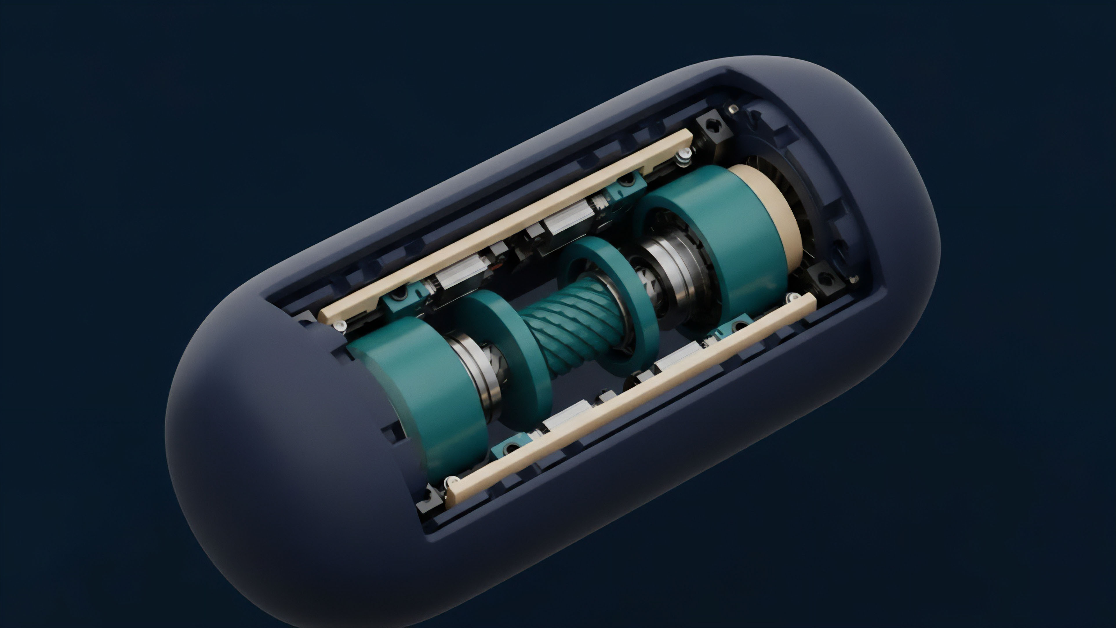 A cutaway view of a precision mechanism within a cylindrical casing symbolizes the intricate internal logic of a structured derivatives product. This configuration represents a risk-weighted pricing engine, processing algorithmic execution parameters for perpetual swaps and options contracts within a decentralized finance DeFi environment. The components illustrate the deterministic processing of collateralization protocols and funding rate mechanisms, operating autonomously within a smart contract framework for precise automated market maker AMM functionalities.