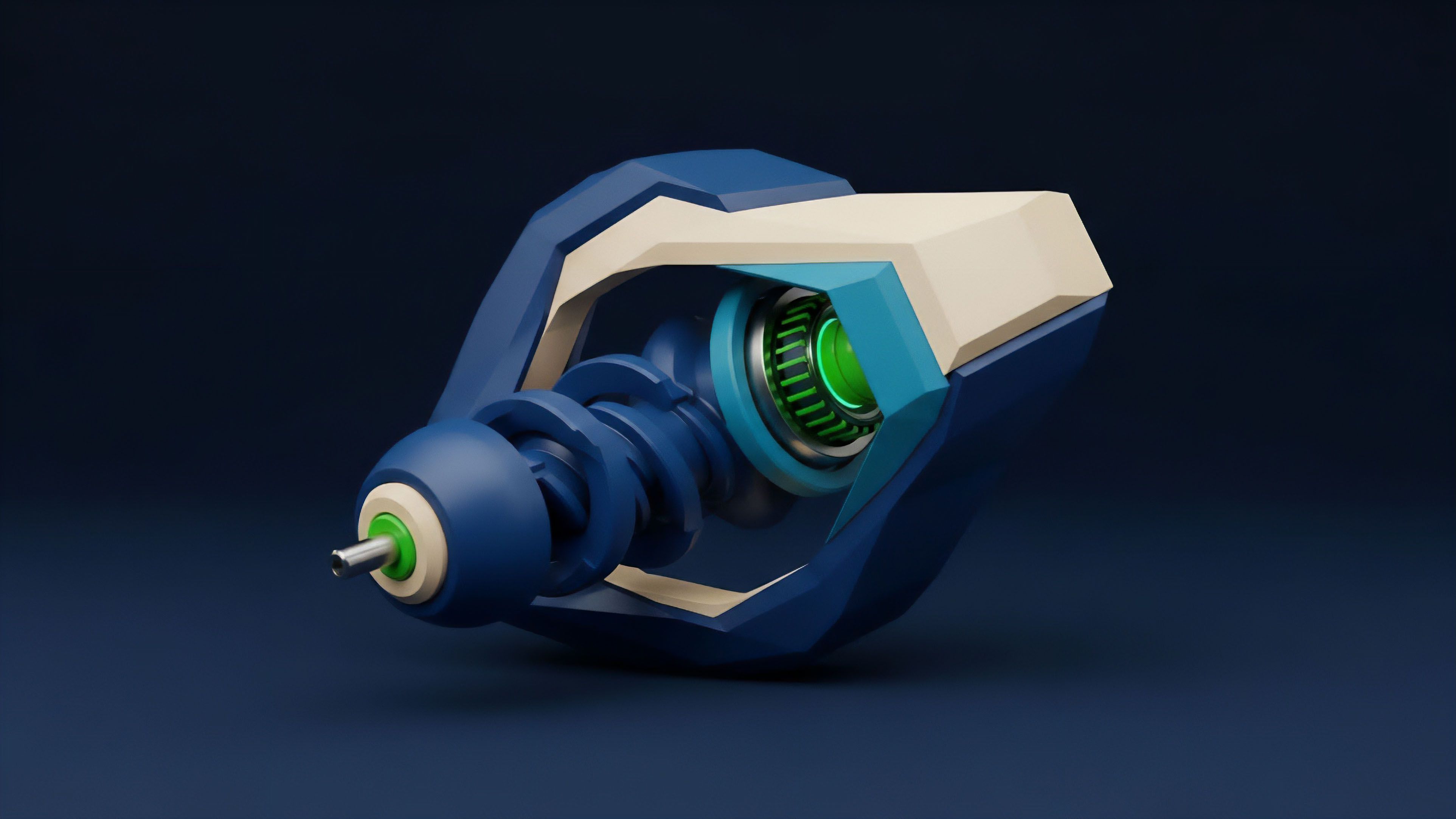 A detailed rendering of a futuristic mechanism symbolizing a robust decentralized derivatives protocol architecture. The design visualizes the intricate internal operations of an algorithmic execution engine. The central spiraling element represents the complex smart contract logic managing collateralization and margin requirements. The glowing core symbolizes real-time data feeds essential for price discovery. The external frame depicts the governance structure and risk parameters that ensure system stability within a trustless environment. This high-precision component encapsulates automated market maker functionality and volatility dynamics for financial derivatives.