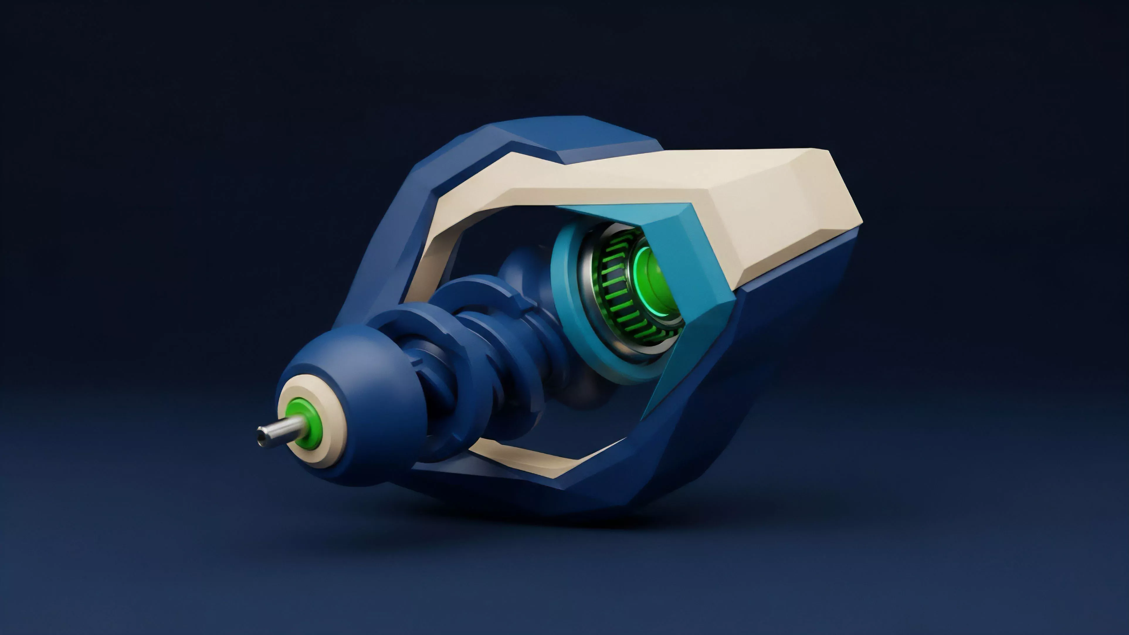 A detailed rendering of a futuristic mechanism symbolizing a robust decentralized derivatives protocol architecture.