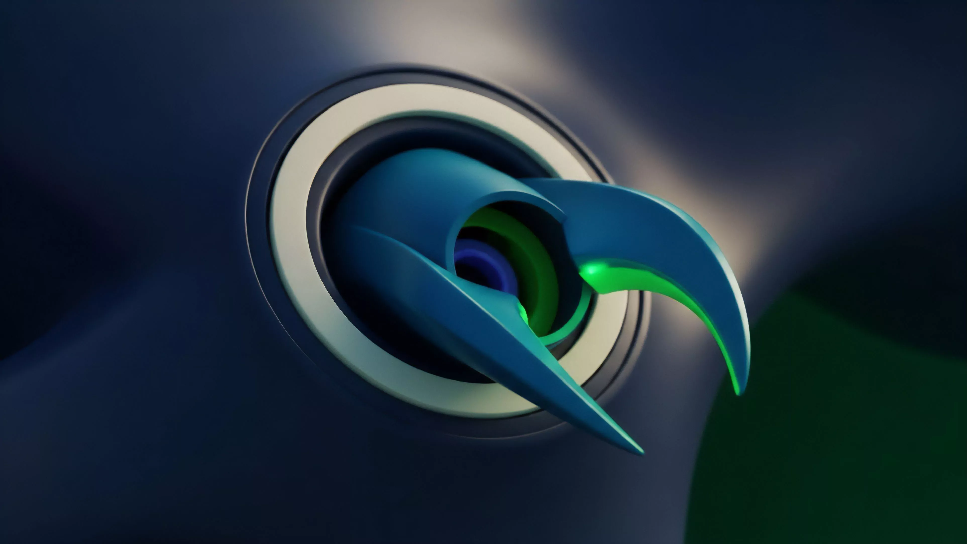 A stylized, futuristic mechanical component represents a sophisticated algorithmic trading engine operating within cryptocurrency derivatives markets.