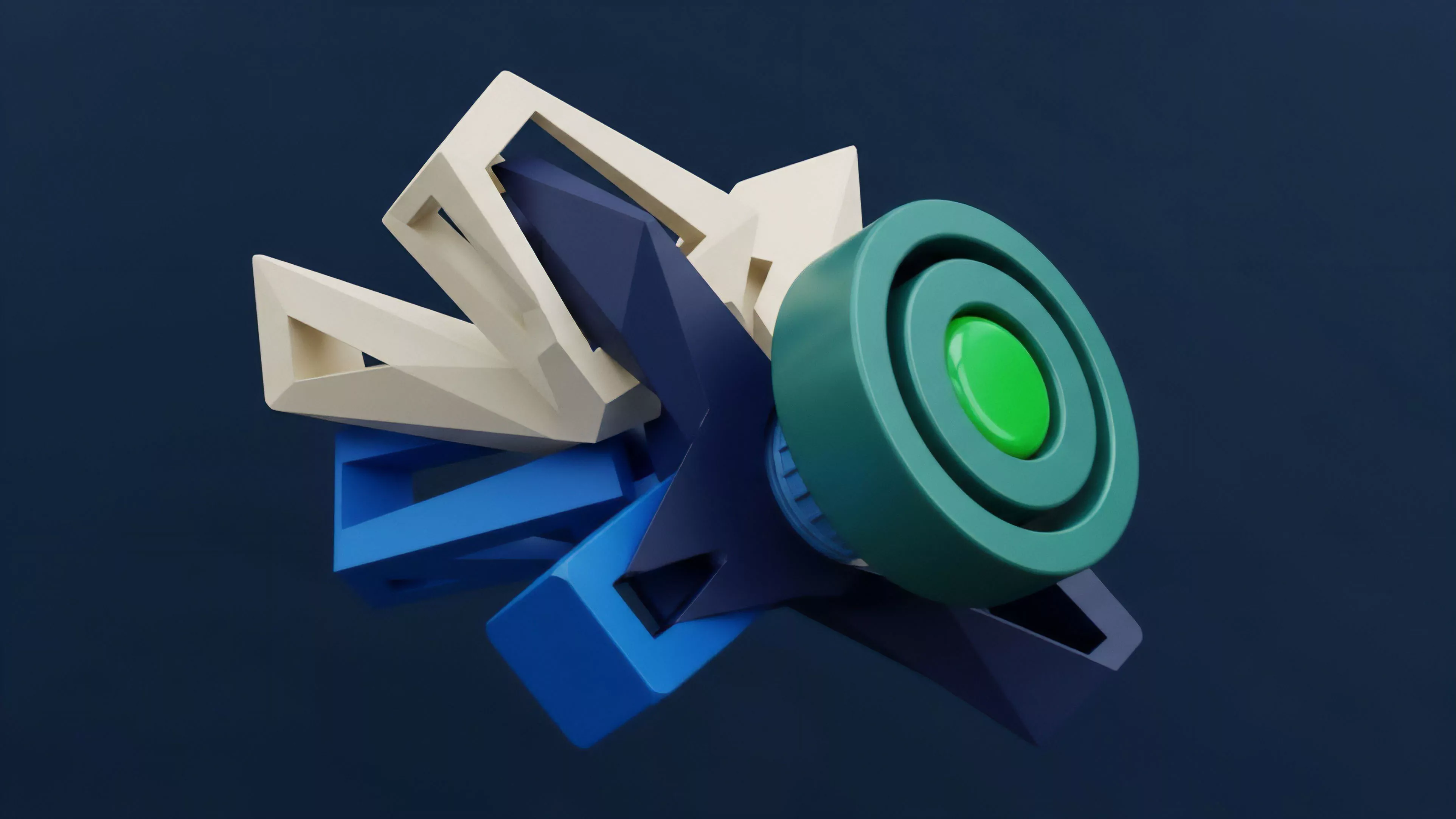 A geometric abstraction representing a structured financial derivative, specifically a multi-leg options strategy.