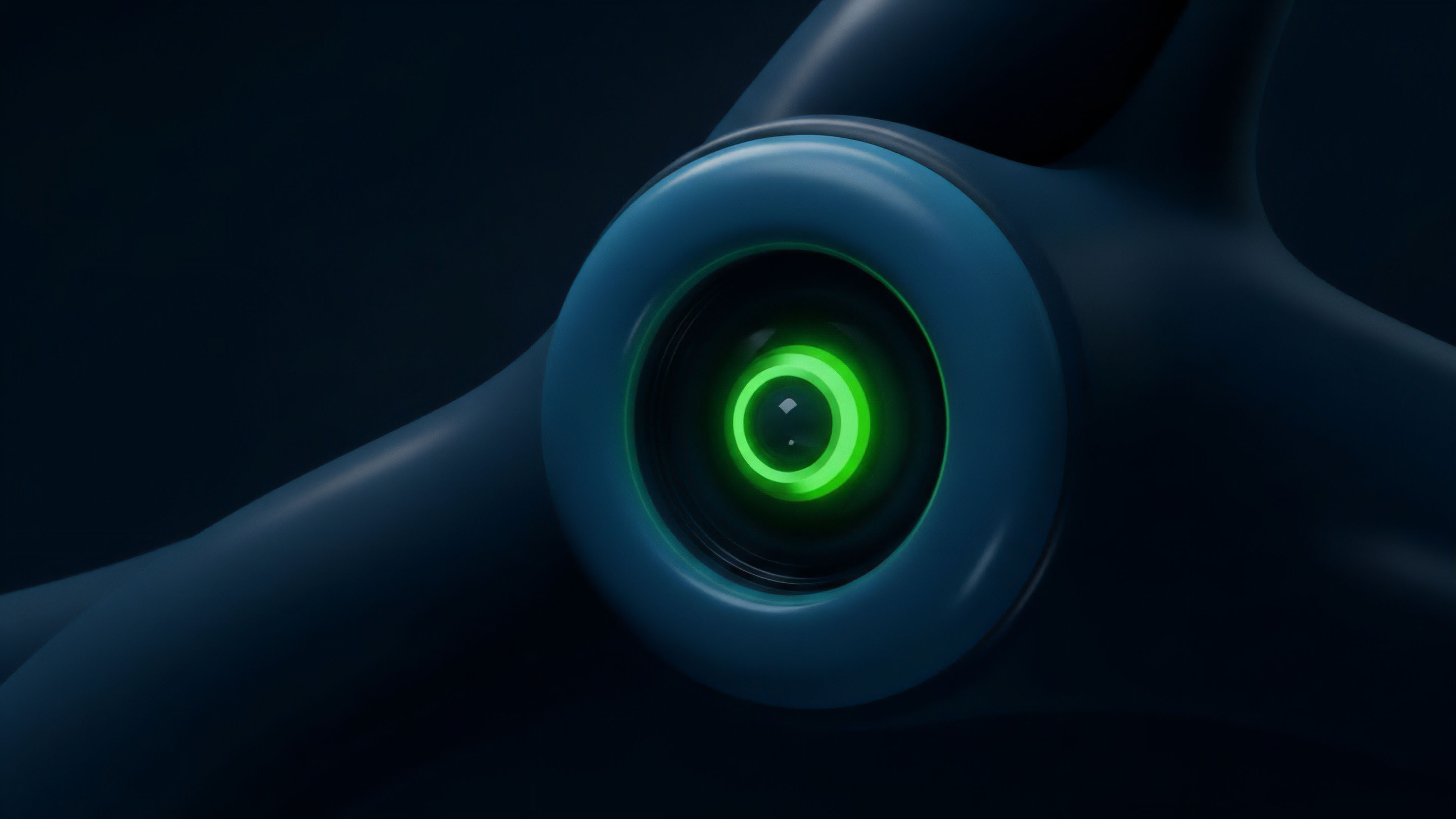 A detailed focus on a stylized digital mechanism resembling an advanced sensor or processing core. The glowing green concentric rings symbolize continuous on-chain data analysis and active monitoring within a decentralized finance ecosystem. This represents an automated market maker AMM or an algorithmic trading bot assessing real-time volatility skew and identifying arbitrage opportunities. The surrounding dark structure reflects the complexity of liquidity pools and the high-frequency nature of perpetual futures markets. The glowing core indicates active execution of complex strategies and risk management protocols for digital asset derivatives.