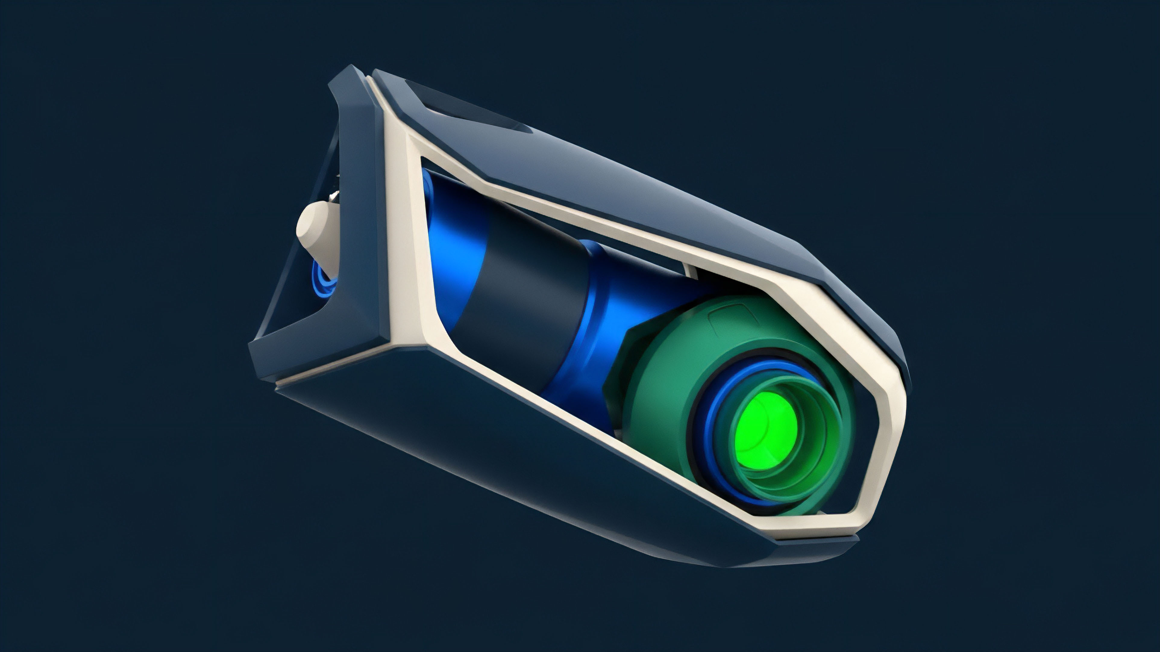 A high-precision module representing a sophisticated algorithmic risk engine for decentralized derivatives trading. The layered internal structure symbolizes the complex computational architecture and smart contract logic required for accurate pricing. The central lens-like component metaphorically functions as an oracle feed, continuously analyzing real-time market data to calculate implied volatility and generate volatility surfaces. This precise mechanism facilitates automated liquidity provision and risk management for collateralized synthetic assets within DeFi protocols.