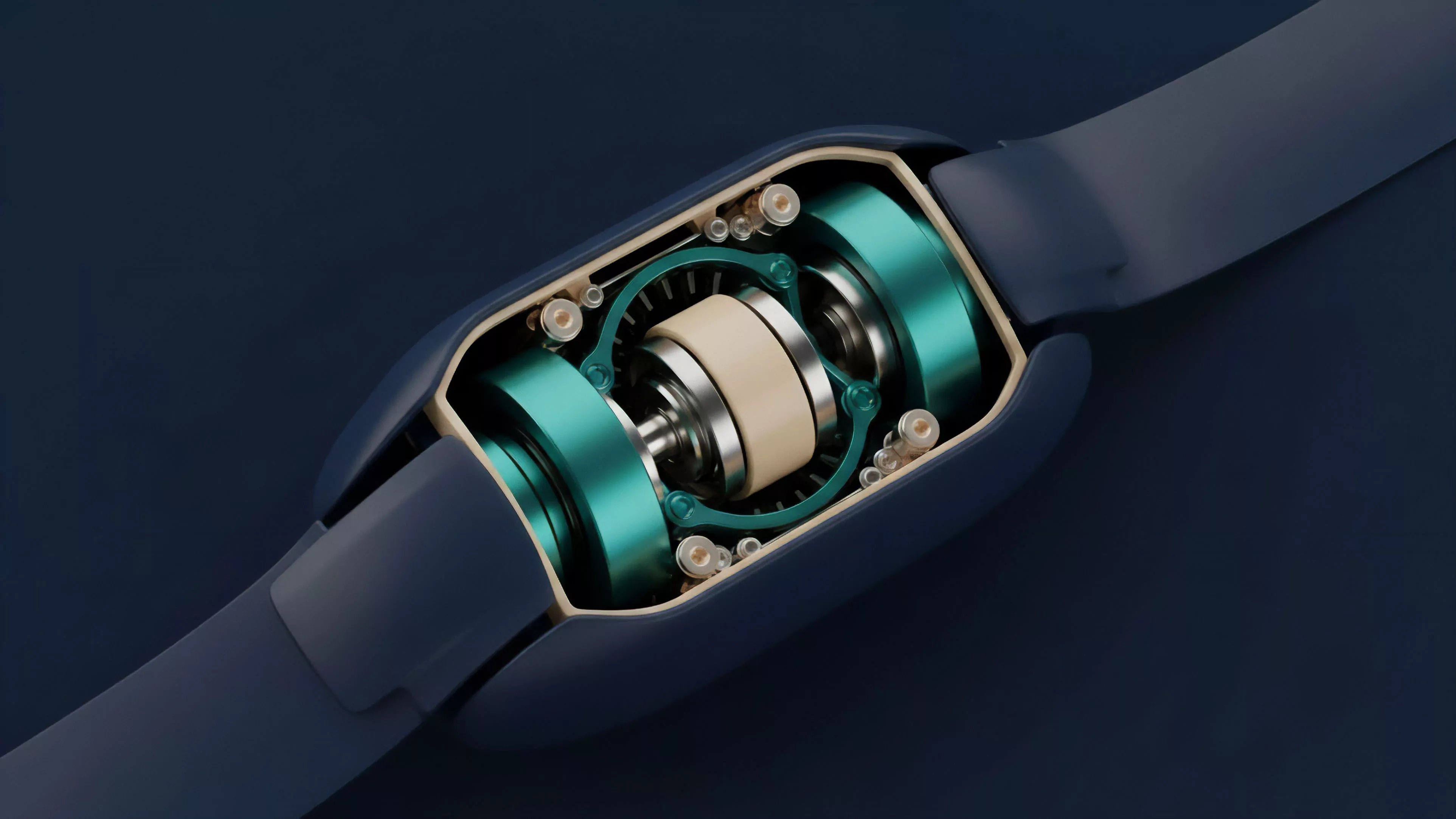 A precision cutaway view reveals the intricate components of a smart contract architecture governing decentralized finance DeFi primitives. The core mechanism symbolizes the algorithmic trading logic and risk management engine of a high-frequency trading protocol. The central cylindrical element represents the collateralization ratio and asset staking required for maintaining structural integrity within a perpetual futures system. The surrounding gears and supports illustrate the dynamic funding rate mechanisms and protocol governance structures that maintain market stability and ensure autonomous risk mitigation.