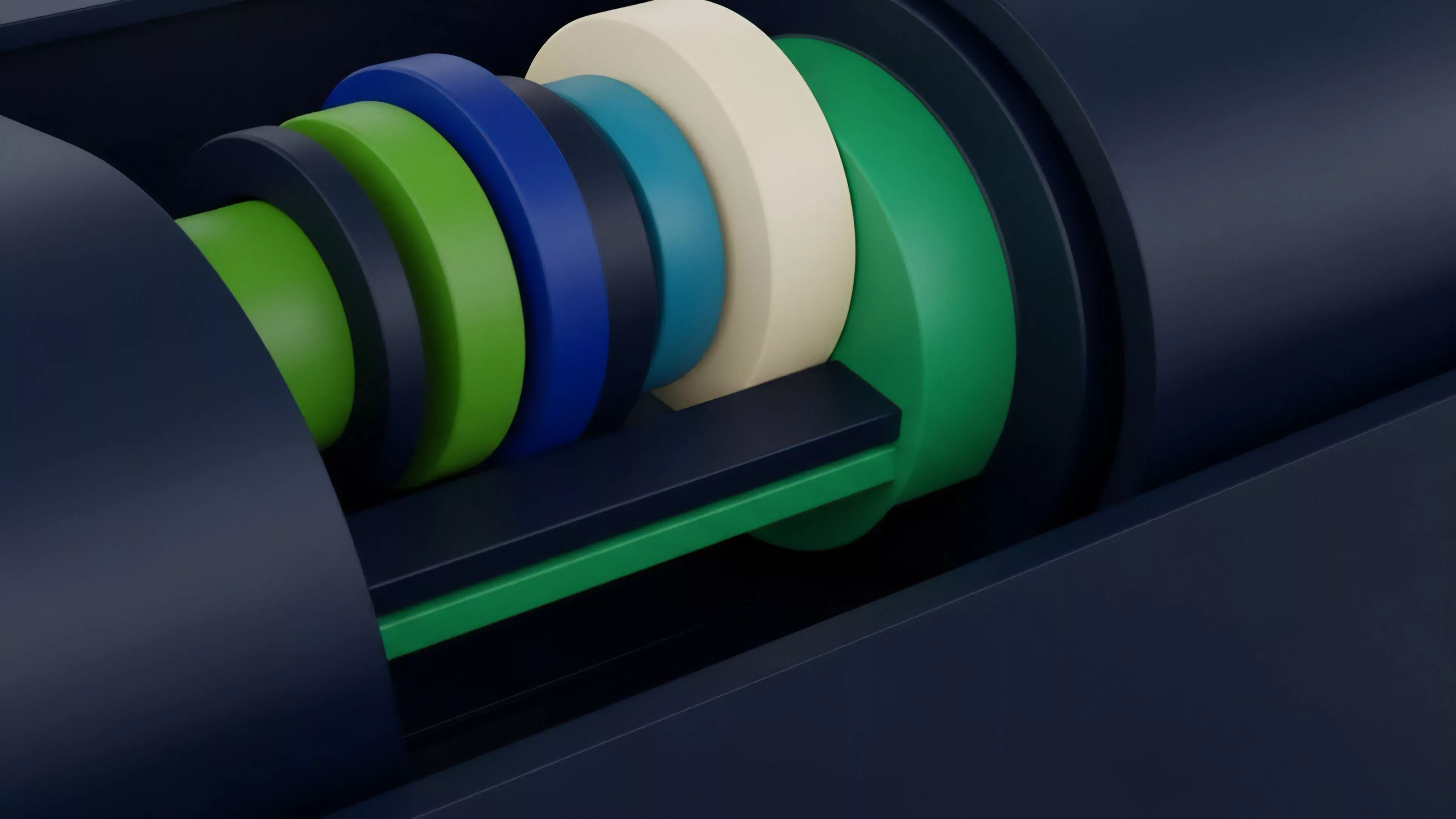 A detailed cross-section reveals nested components, representing the complex architecture of a decentralized finance protocol.