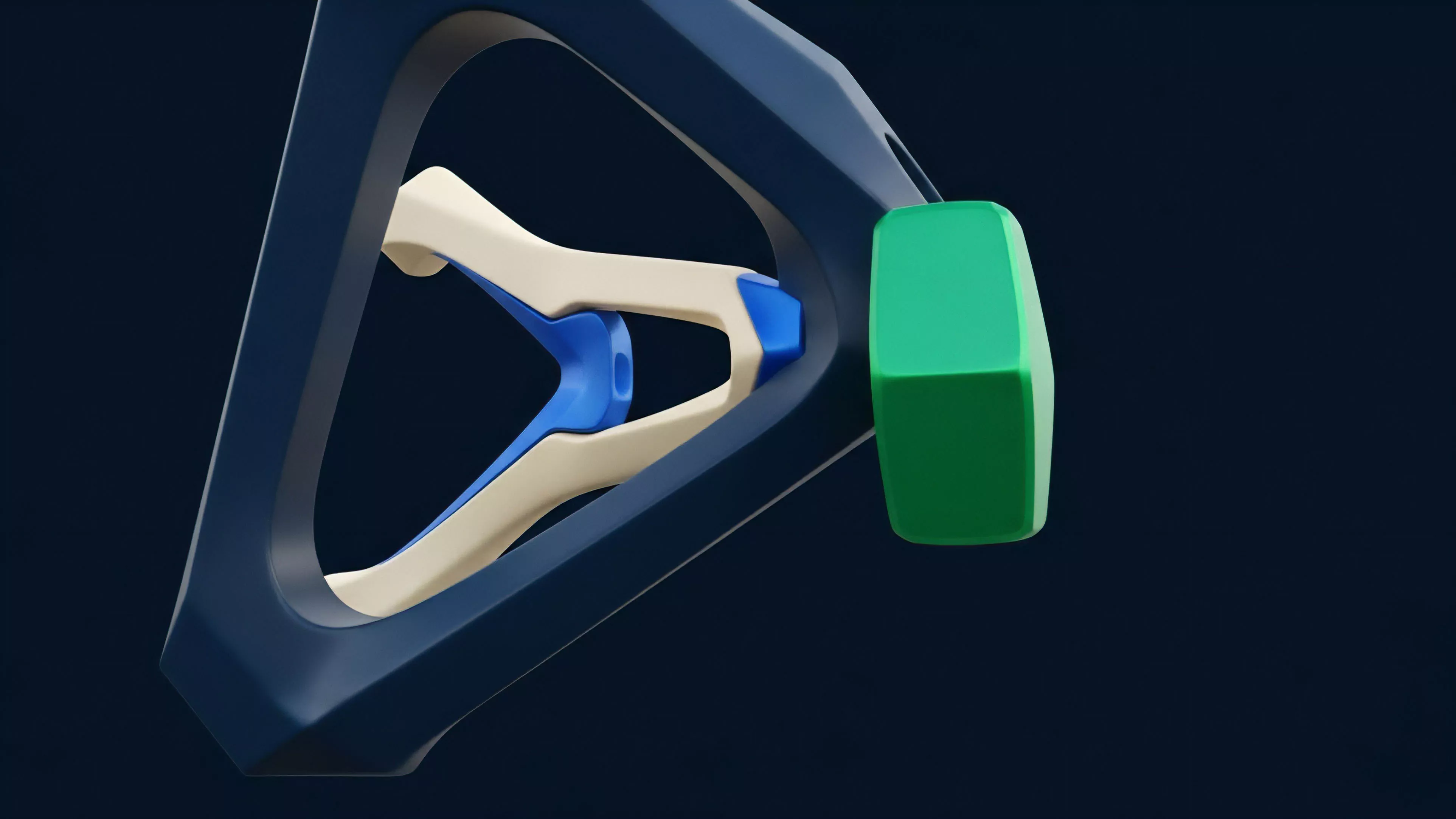 This abstract visualization illustrates a decentralized options protocol's smart contract architecture.