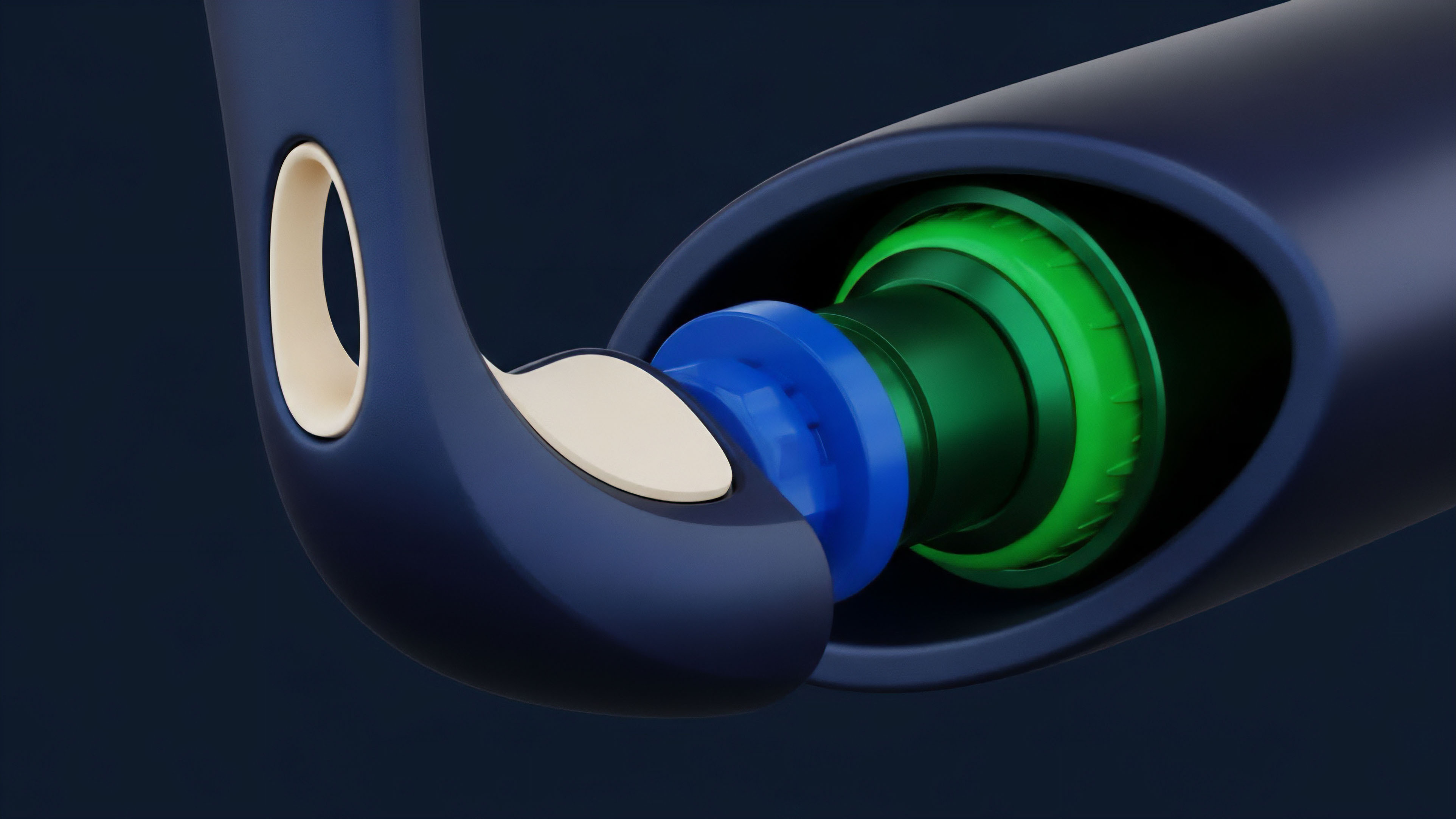 This visualization depicts the core mechanics of a complex derivative instrument within a decentralized finance ecosystem. The blue outer casing symbolizes the collateralization process, while the light green internal component represents the automated market maker AMM logic or liquidity pool settlement mechanism. The seamless connection illustrates cross-chain interoperability, essential for synthetic asset creation and efficient margin trading. The cutaway view provides insight into the execution layer's transparency and composability for high-frequency trading strategies.