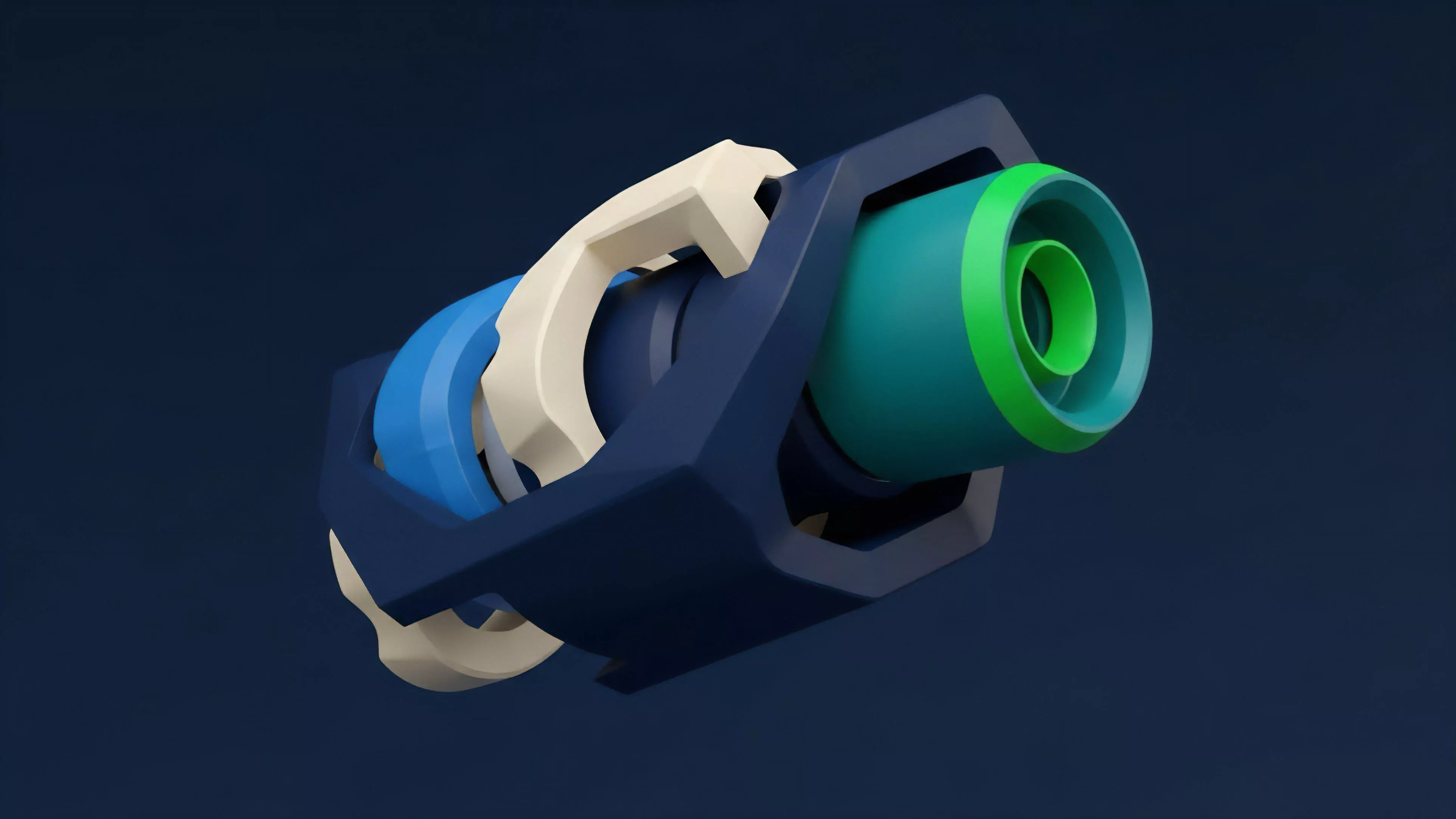 A meticulously detailed rendering of a complex financial instrument, visualizing a decentralized finance mechanism. The structure represents a collateralized debt position CDP or synthetic asset creation process. The dark blue frame symbolizes the robust smart contract architecture, while the interlocking inner components represent the underlying assets and collateralization requirements. The bright green element signifies the potential yield or premium, illustrating the intricate risk management and pricing models necessary for derivatives trading in a decentralized ecosystem. This visual metaphor captures the complexity of options chain dynamics and liquidity provisioning.