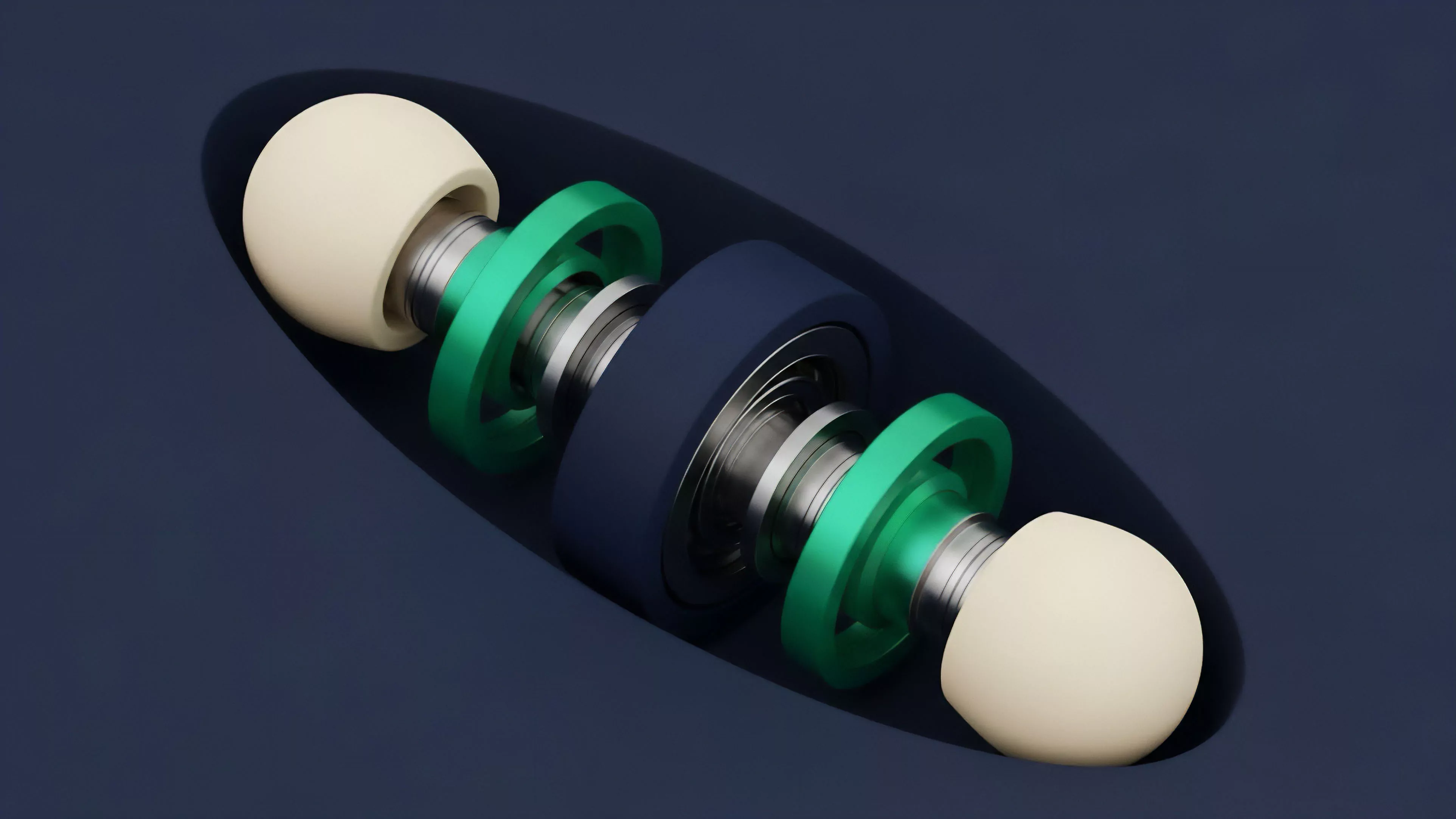 A detailed cross-section of a mechanical bearing assembly visualizes the structure of a complex financial derivative. The central component represents the core contract and underlying assets. The green elements symbolize risk dampeners and volatility adjustments necessary for credit risk modeling and systemic risk management. The entire assembly illustrates how leverage and risk-adjusted return are distributed within a structured product, highlighting the interconnected payoff profile of various tranches. This visualization serves as a metaphor for the intricate mechanisms of a collateralized debt obligation or other complex financial instruments in decentralized finance.