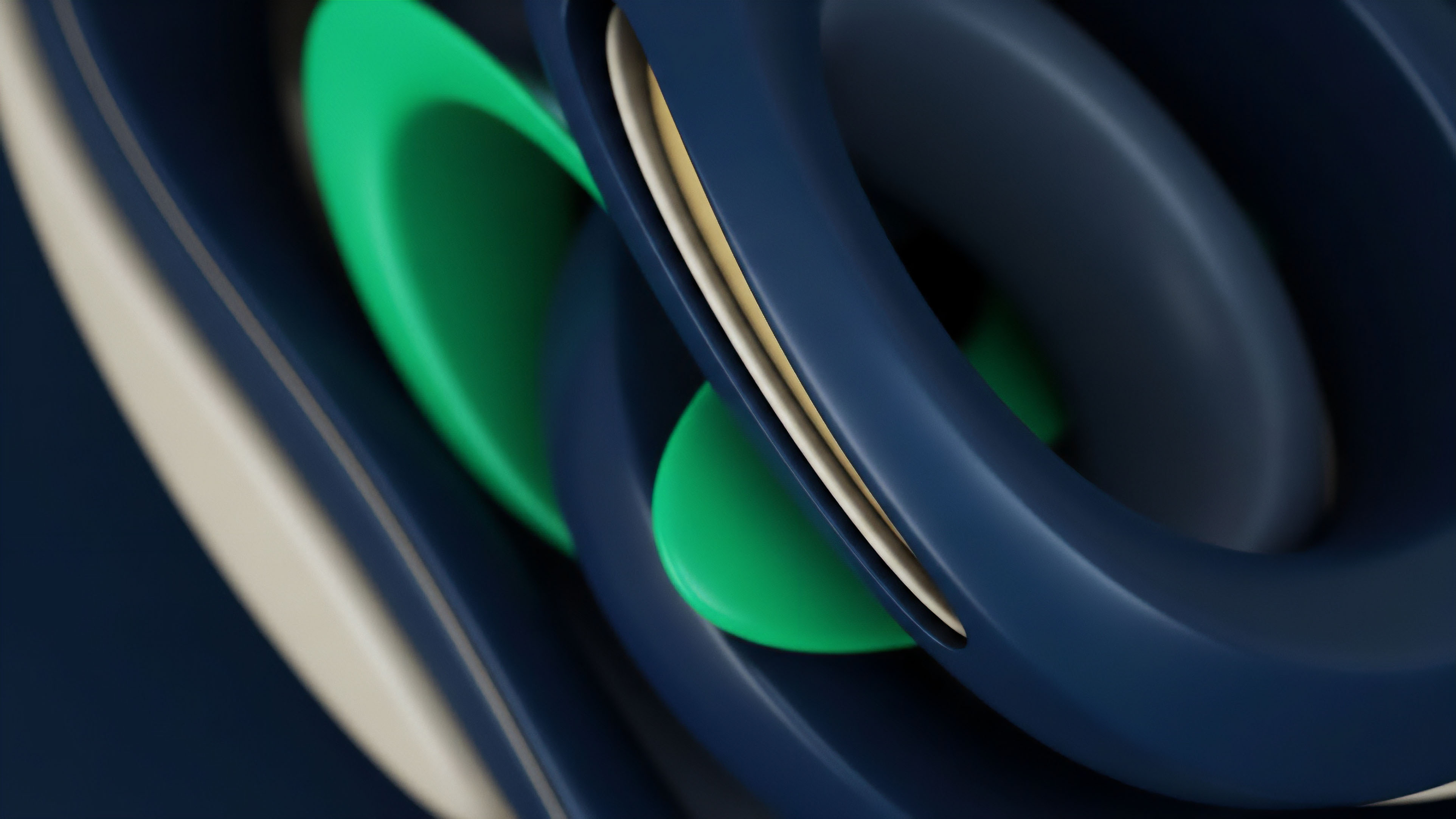 A close-up view of abstract, fluid shapes in deep blue, green, and cream illustrates the intricate architecture of decentralized finance protocols. The nested forms represent the complex relationship between various financial derivatives and underlying assets. This visual metaphor captures the dynamic mechanisms of collateralization for synthetic assets, reflecting the constant interaction within liquidity pools and the layered risk management strategies essential for perpetual futures trading and options contracts. The interlocking components symbolize cross-chain interoperability and the tokenomics structures maintaining network stability in a decentralized ecosystem.