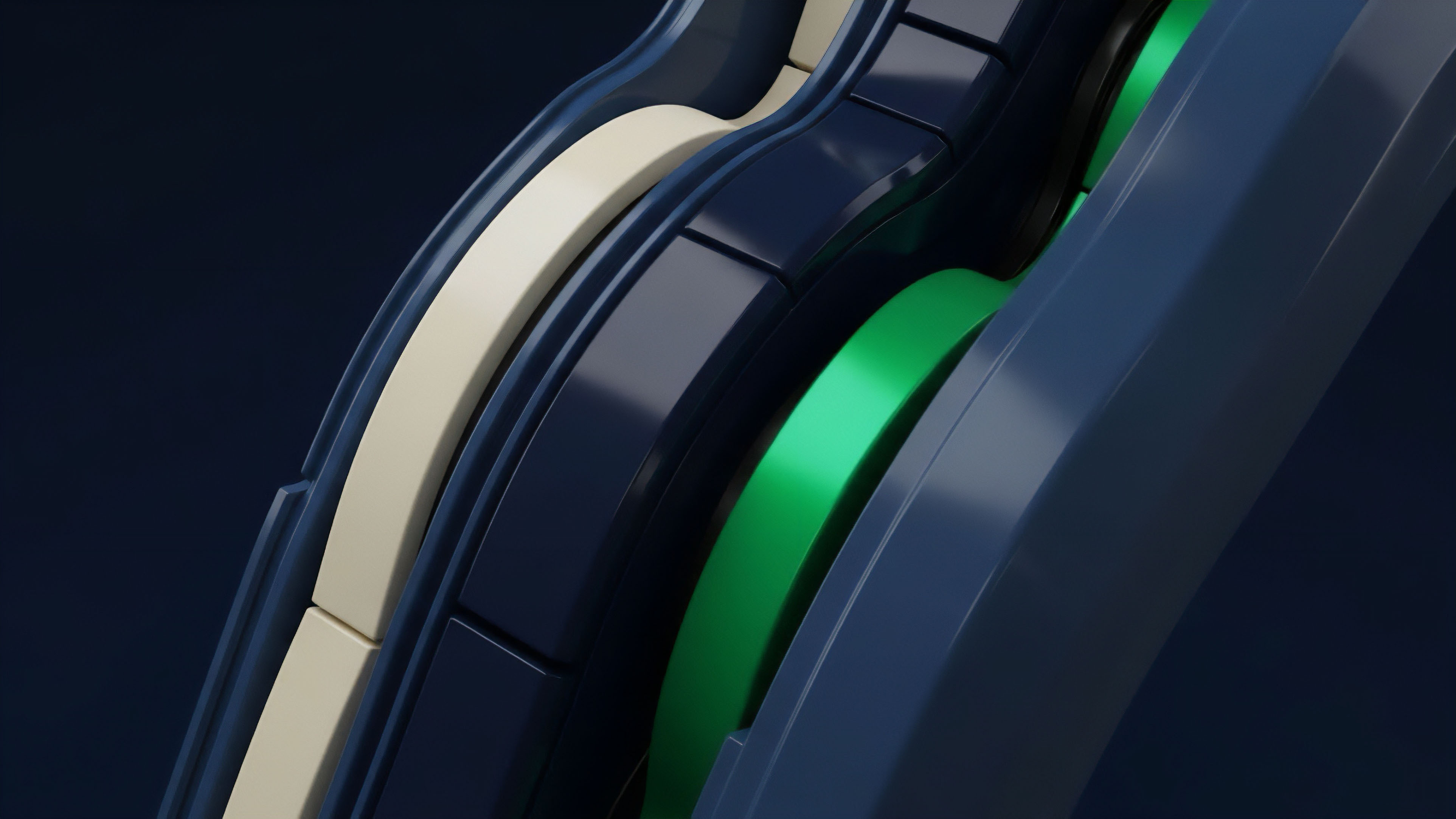 A multi-layered structure illustrates the intricate architecture of decentralized financial systems and derivative protocols. The interlocking dark blue and light beige elements represent collateralized assets and underlying smart contracts, forming the foundation of the financial product. The dynamic green segment highlights high-frequency algorithmic execution and liquidity provision within the ecosystem. This visualization captures the essence of risk management strategies and market volatility modeling, crucial for options trading and perpetual futures contracts. The design suggests complex tokenomics and protocol layers functioning seamlessly to manage systemic risk and optimize capital efficiency.