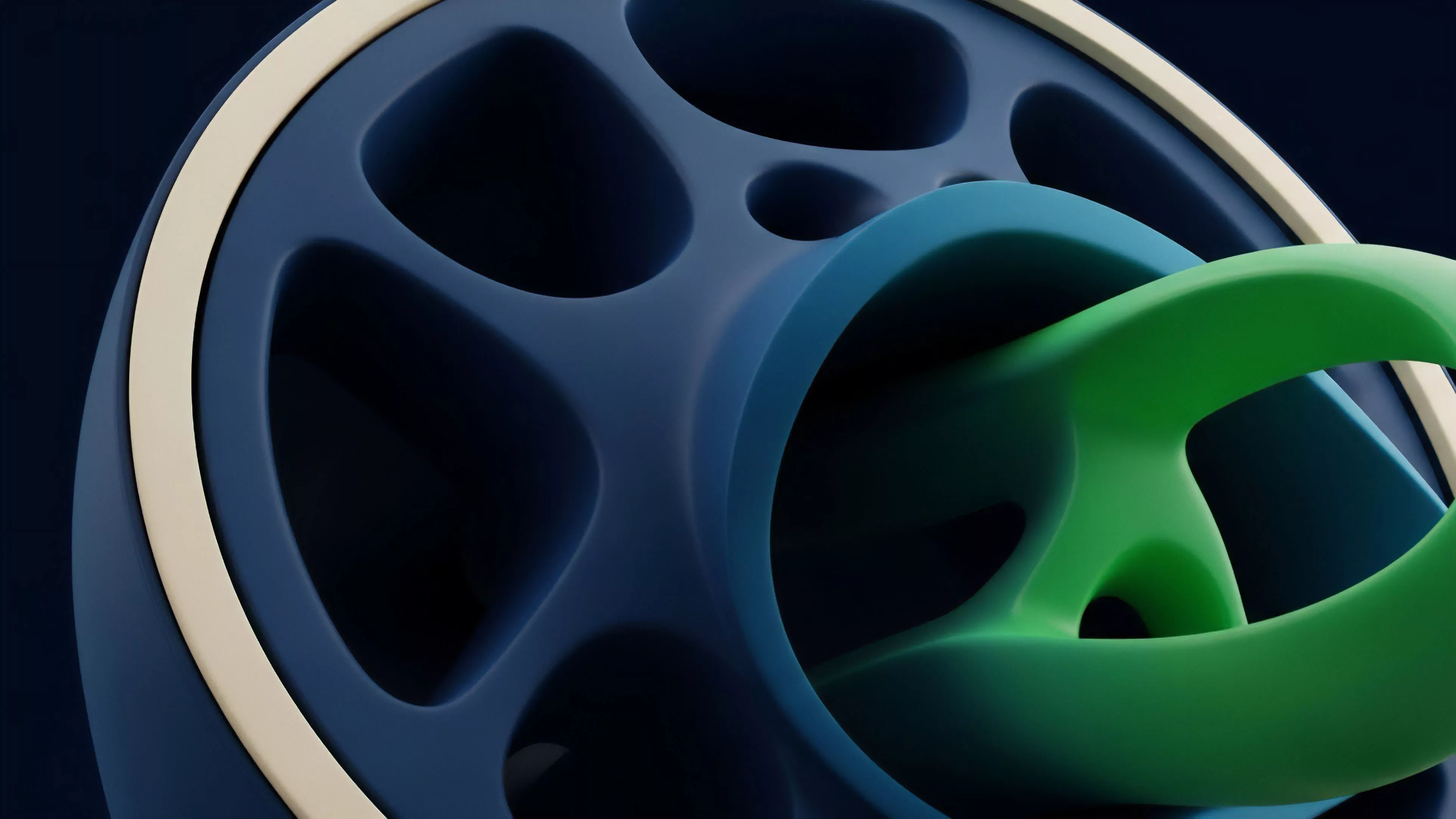 A detailed, abstract rendering depicts the intricate relationship between financial derivatives and underlying assets in a decentralized finance ecosystem.