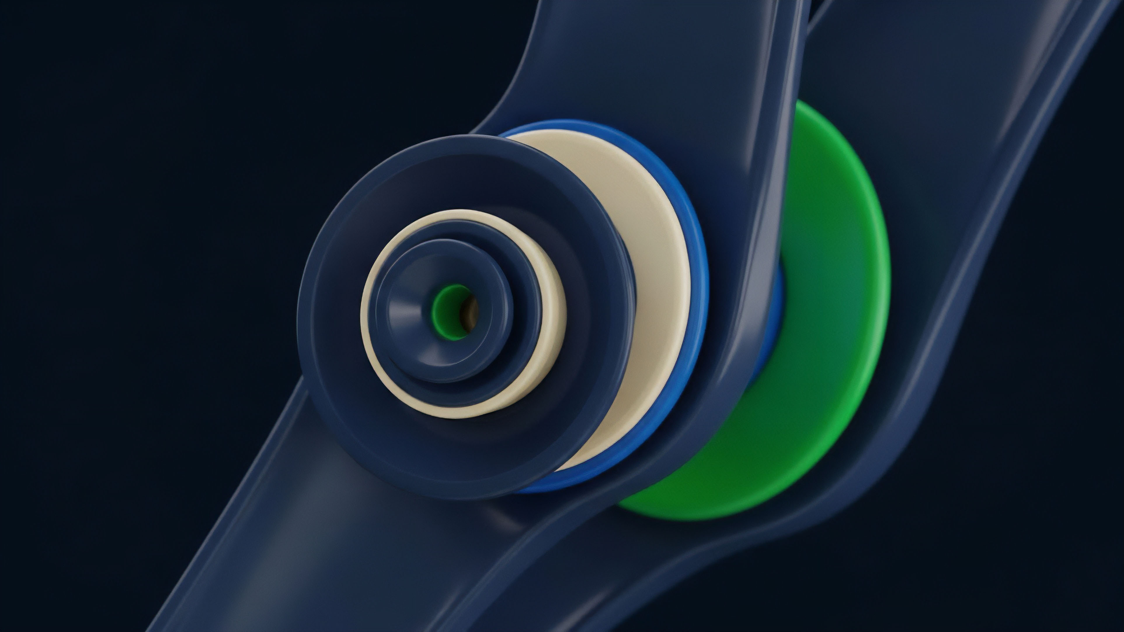 A detailed abstract visualization of a sophisticated decentralized finance system emphasizing risk stratification in financial derivatives. The concentric layers represent nested options strategies, demonstrating how different tranches interact within a complex smart contract. The contrasting colors illustrate a liquidity aggregation mechanism or a multi-component collateralized debt position CDP. This structure visualizes algorithmic execution logic and the layered nature of market volatility skew management in DeFi protocols. The interlocking design highlights interoperability and impermanent loss mitigation strategies.