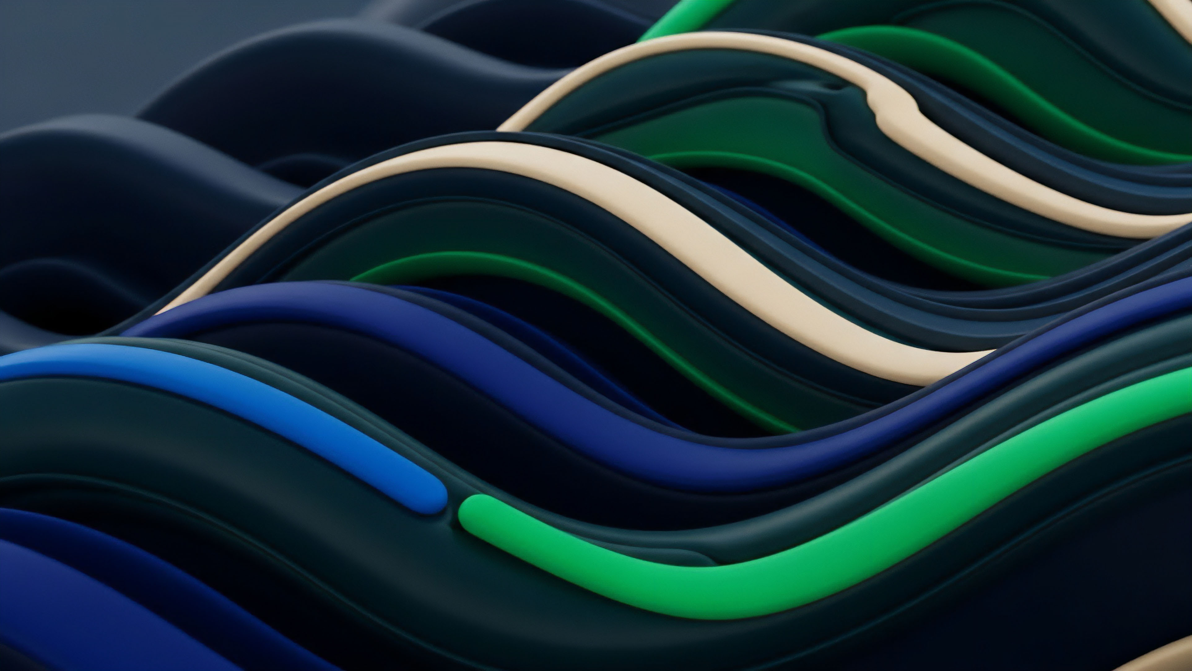 A visual metaphor for the intricate structure of options trading and financial derivatives. The undulating layers represent dynamic price action and implied volatility. Different bands signify various components of a structured product, such as strike prices and expiration dates. This complex interplay illustrates the market microstructure and how liquidity flows through different layers of leverage. The smooth movement suggests the continuous execution of high-frequency trading algorithms and risk-adjusted return strategies within a decentralized finance DeFi environment.