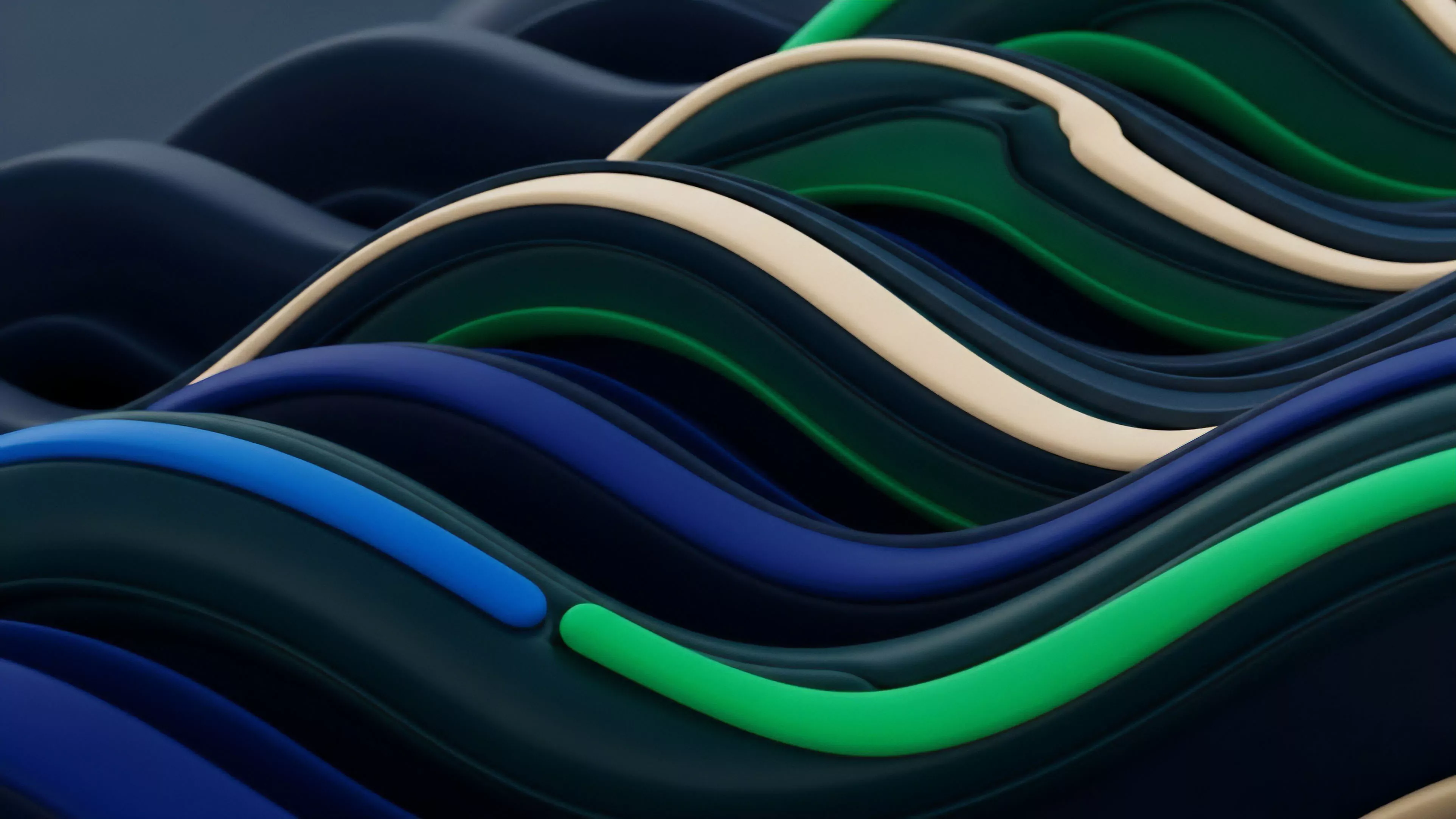 A visual metaphor for the intricate structure of options trading and financial derivatives. The undulating layers represent dynamic price action and implied volatility. Different bands signify various components of a structured product, such as strike prices and expiration dates. This complex interplay illustrates the market microstructure and how liquidity flows through different layers of leverage. The smooth movement suggests the continuous execution of high-frequency trading algorithms and risk-adjusted return strategies within a decentralized finance DeFi environment.