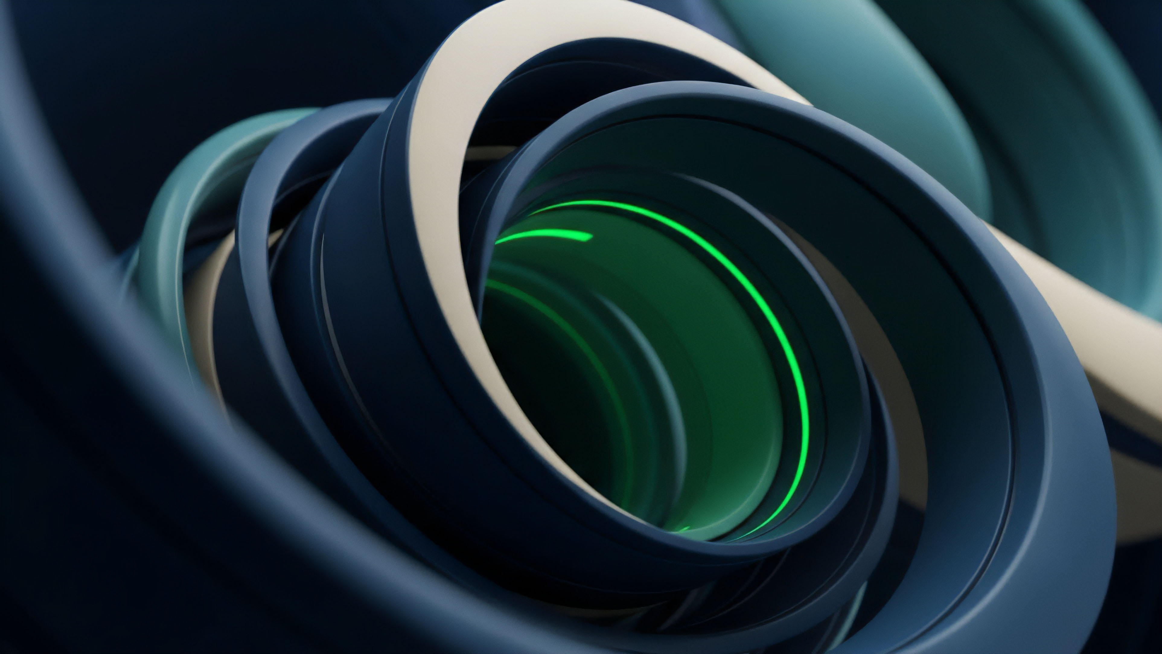 A layered abstract structure visualizes interconnected financial instruments within a decentralized ecosystem. The spiraling channels represent intricate smart contract logic and derivatives pricing models. The converging pathways illustrate liquidity aggregation across different AMM pools. A central glowing green light symbolizes successful transaction execution or a risk-neutral position achieved through a sophisticated arbitrage strategy. This configuration models the complex settlement finality process in high-speed algorithmic trading environments, demonstrating path dependency in options valuation.