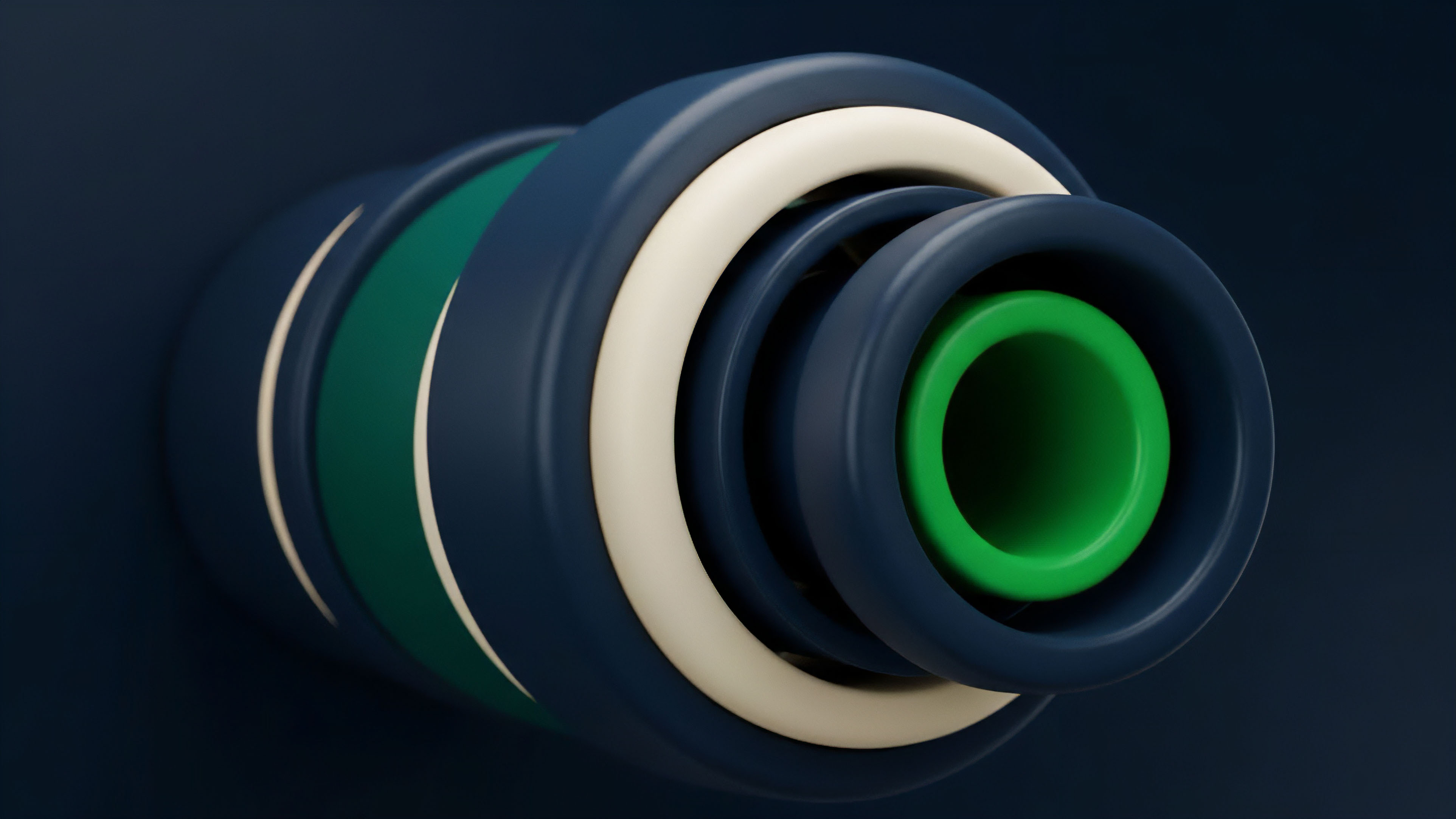 A multi-layered structure visually represents a complex financial derivative, such as a collateralized debt obligation within decentralized finance. The concentric rings symbolize distinct risk tranches, with the bright green core representing the underlying asset or a high-yield senior tranche. Outer layers signify tiered risk management strategies and collateralization requirements, illustrating how protocol security and counterparty risk are layered in structured products like interest rate swaps or credit default swaps for algorithmic trading systems. This composition highlights the complexity inherent in managing systemic risk and liquidity provisioning in DeFi.