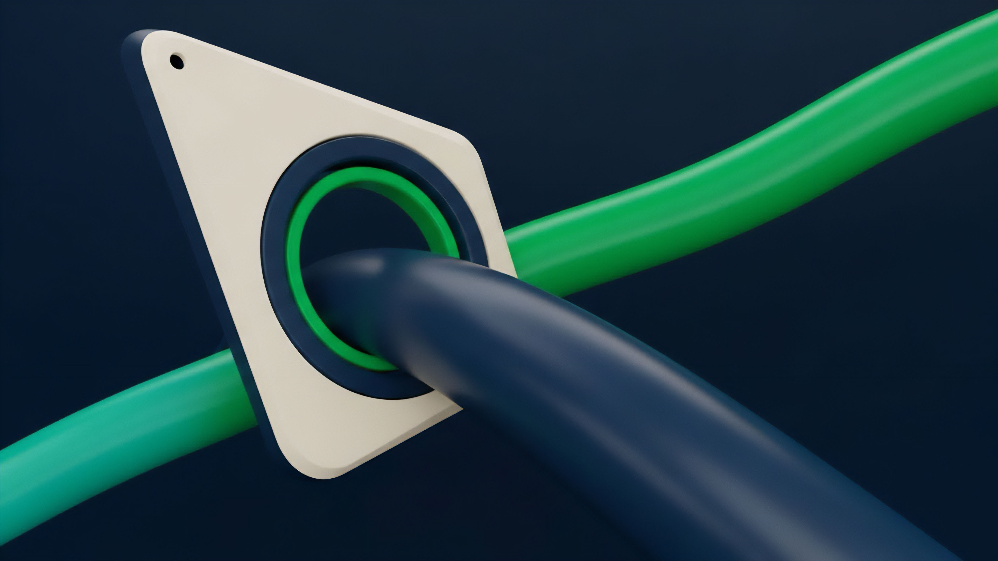 A conceptual visualization of cross-chain asset collateralization where a dark blue asset flow undergoes validation through a specialized smart contract gateway. The layered rings within the structure symbolize the token wrapping and unwrapping processes essential for interoperability. A secondary green liquidity channel intersects, illustrating the dynamic interaction between different blockchain ecosystems for derivatives execution and risk management within a decentralized finance framework. The entire mechanism represents a collateral locking system vital for secure yield generation.