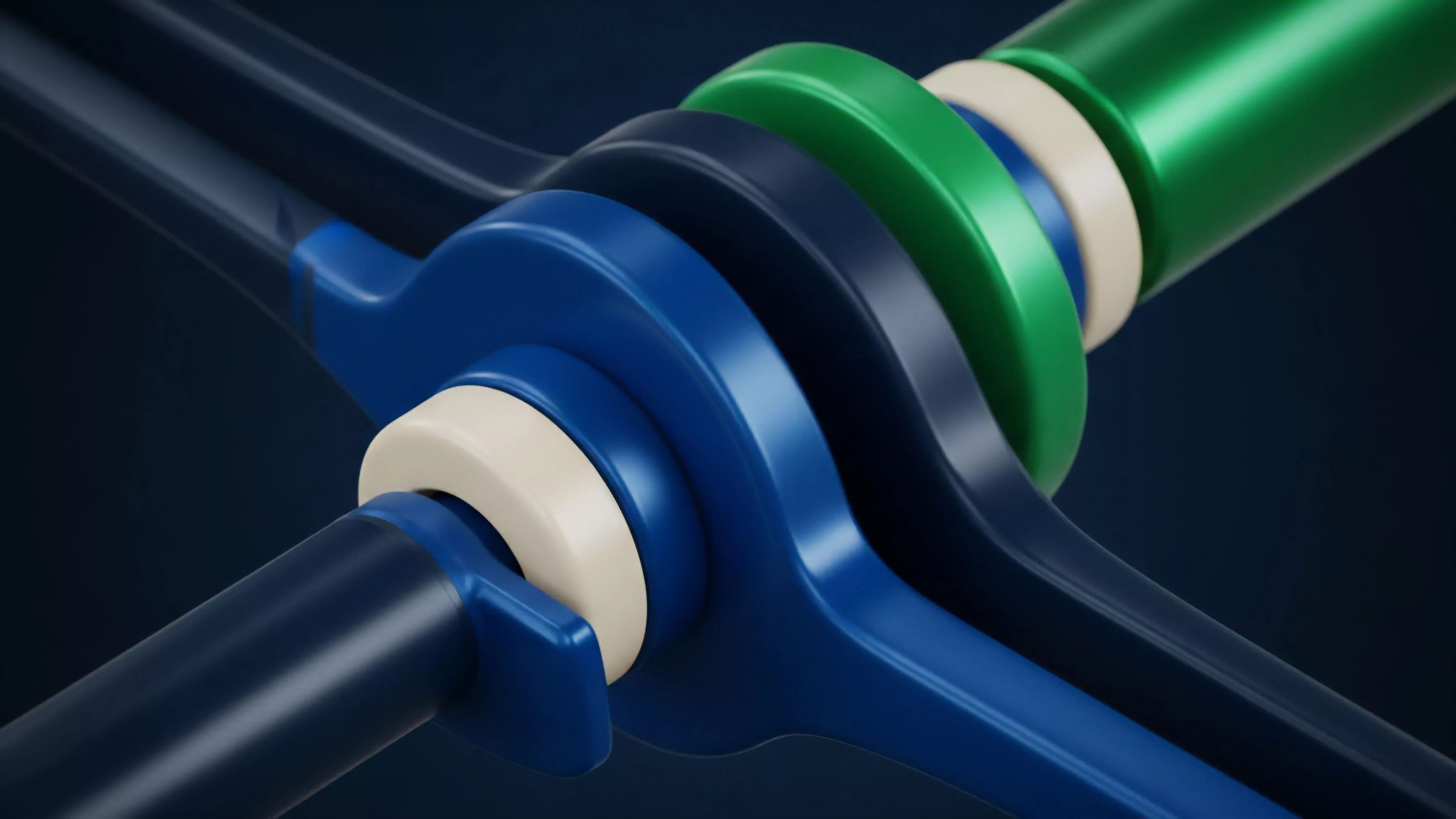 A high-resolution, stylized view of an interlocking component system illustrates complex financial derivatives architecture.