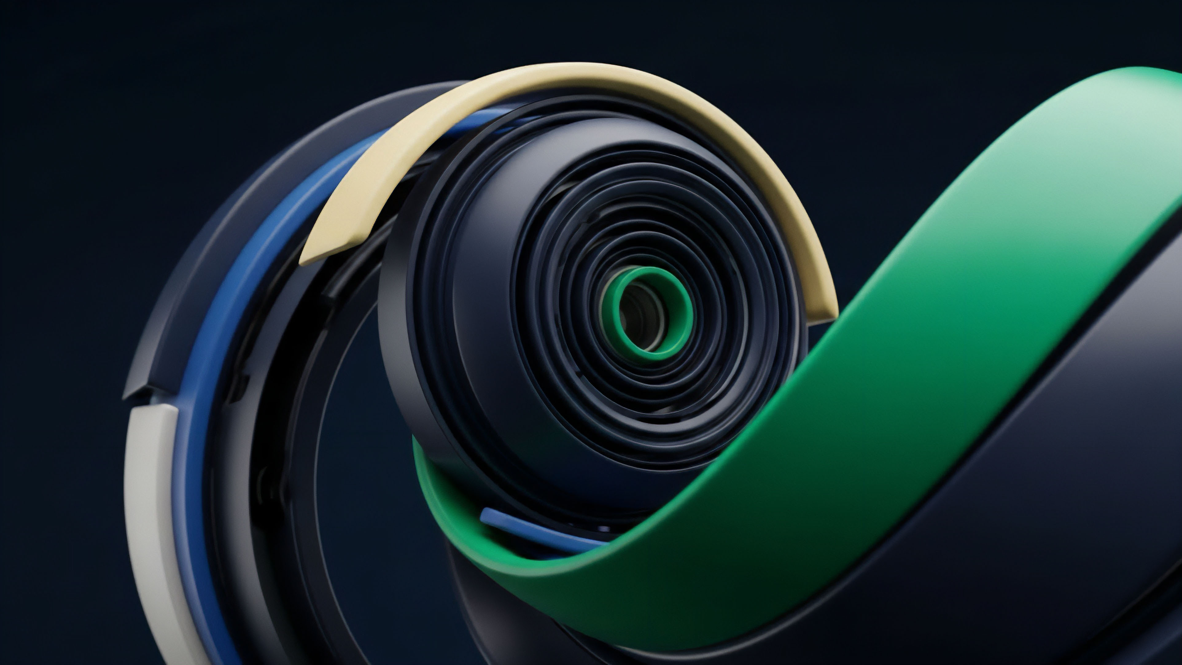 A dynamic layered structure visualizes the intricate relationship within a complex derivatives market. The coiled bands represent different asset classes and financial instruments, such as perpetual futures contracts and options chains, flowing into a central point of liquidity aggregation. The design symbolizes the interplay of implied volatility and premium decay, illustrating how various risk profiles and structured products interact dynamically in decentralized finance. This abstract representation captures the multifaceted nature of advanced risk hedging strategies and market efficiency.