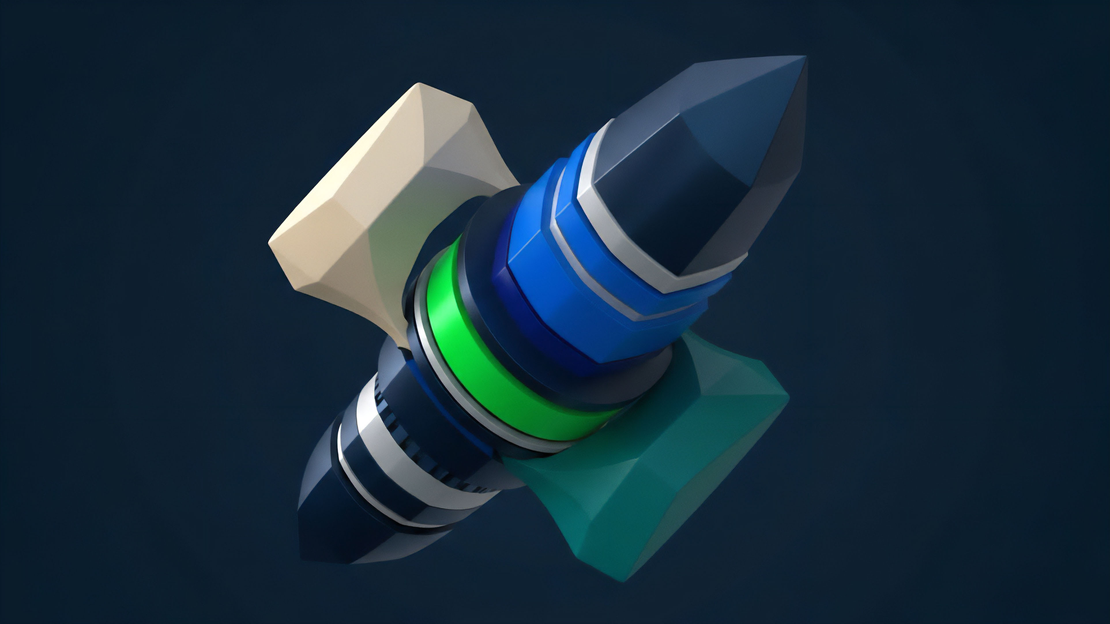 A stylized, multi-component object illustrates the complex dynamics of a decentralized perpetual swap instrument operating within a liquidity pool. The structure represents the intricate mechanisms of an automated market maker AMM facilitating continuous price discovery and collateralization. The angular fins signify the risk management systems required to mitigate impermanent loss and execution slippage during high-frequency trading. The distinct colored sections symbolize different components like margin requirements, funding rates, and leverage ratios, all critical elements of an advanced derivatives execution engine navigating market volatility.