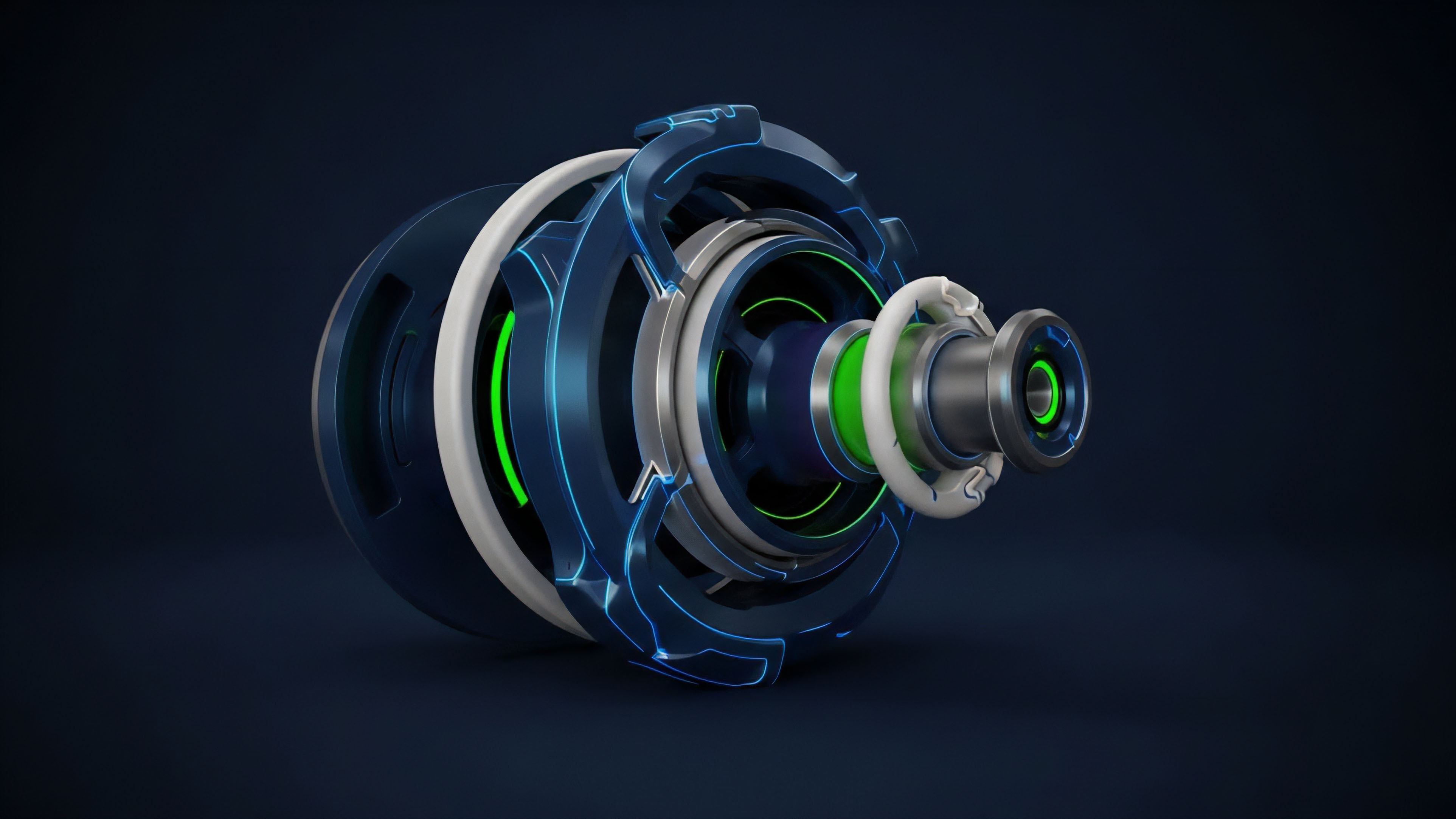 A detailed visualization of a futuristic mechanical core represents a decentralized finance DeFi protocol's architecture. The layered concentric rings symbolize multi-level security protocols and advanced Layer 2 scaling solutions. The internal structure and vibrant green glow represent an Automated Market Maker's AMM real-time liquidity provision and high transaction throughput. The intricate design models the complex interplay between collateralized debt positions and smart contract logic, illustrating how oracle network data feeds facilitate efficient perpetual futures trading and robust tokenomics within a secure framework.