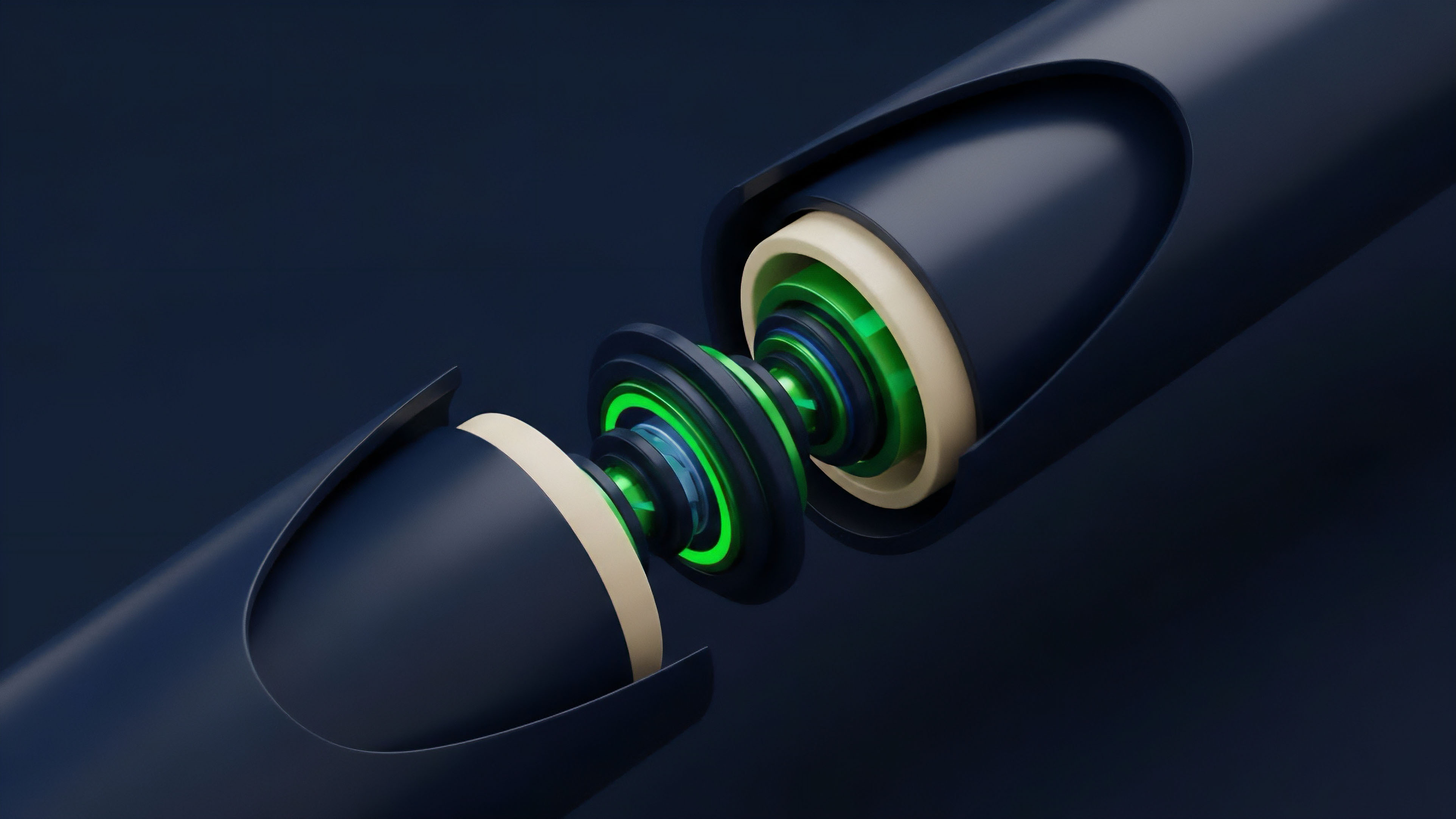 This visualization depicts a high-tech mechanism where two components separate, revealing intricate layers and a glowing green core. The design metaphorically represents the automated settlement of a decentralized financial derivative, illustrating the precise execution of a smart contract. The complex internal structure symbolizes the collateralization layers and risk-weighted assets involved in the unbundling process. This mechanism highlights transaction finality and data flow, essential for calculating premium and ensuring capital efficiency within an options trading platform's ecosystem.