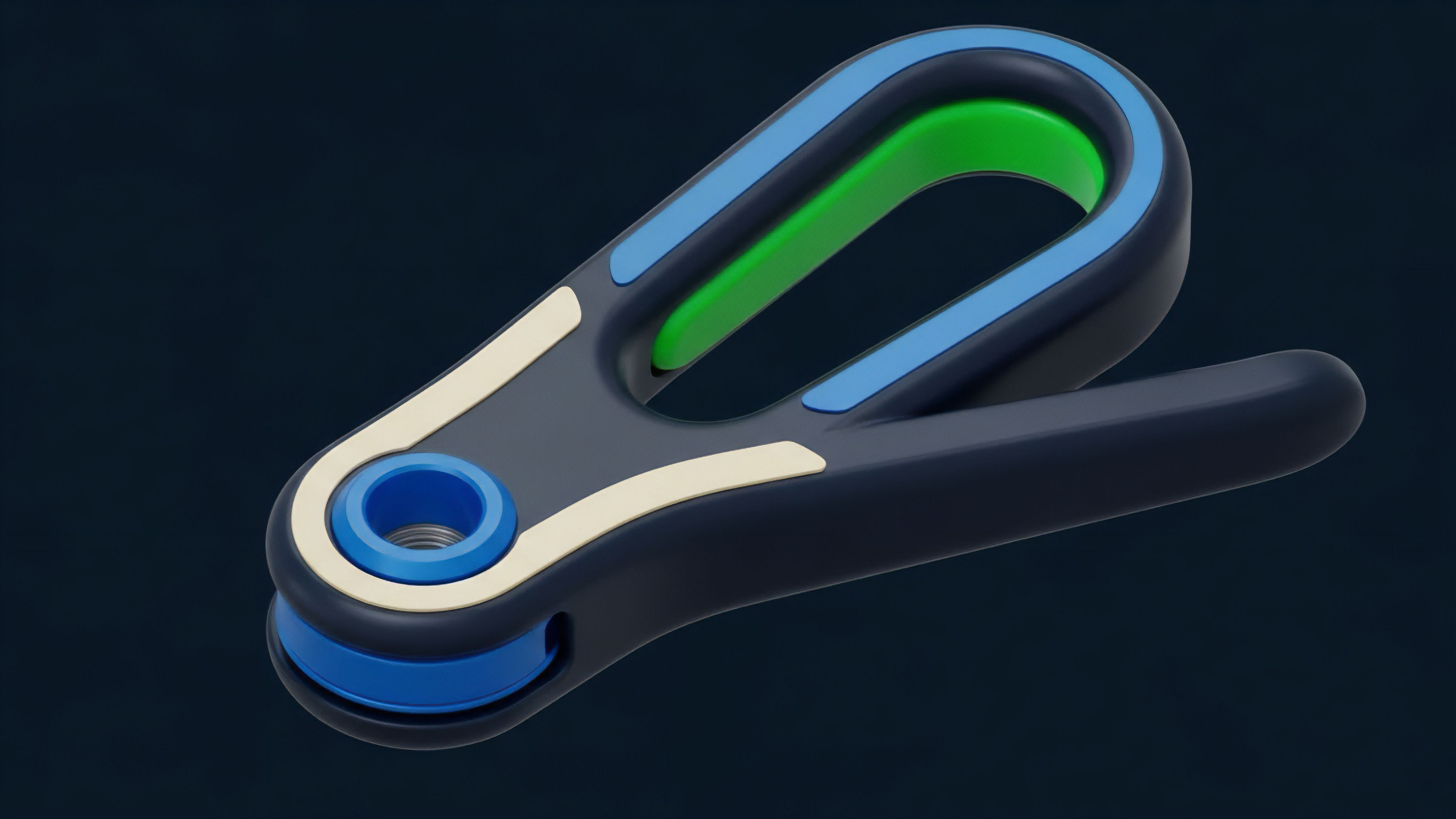 A high-tech device representing the complex mechanics of decentralized finance DeFi protocols. The multi-colored components symbolize different assets within a collateralized debt position CDP or liquidity pool. The object visualizes the intricate automated market maker AMM logic essential for continuous smart contract execution. It demonstrates a sophisticated risk management framework for managing leverage, mitigating liquidation events, and efficiently calculating options premiums and perpetual futures contracts based on real-time oracle data feeds.