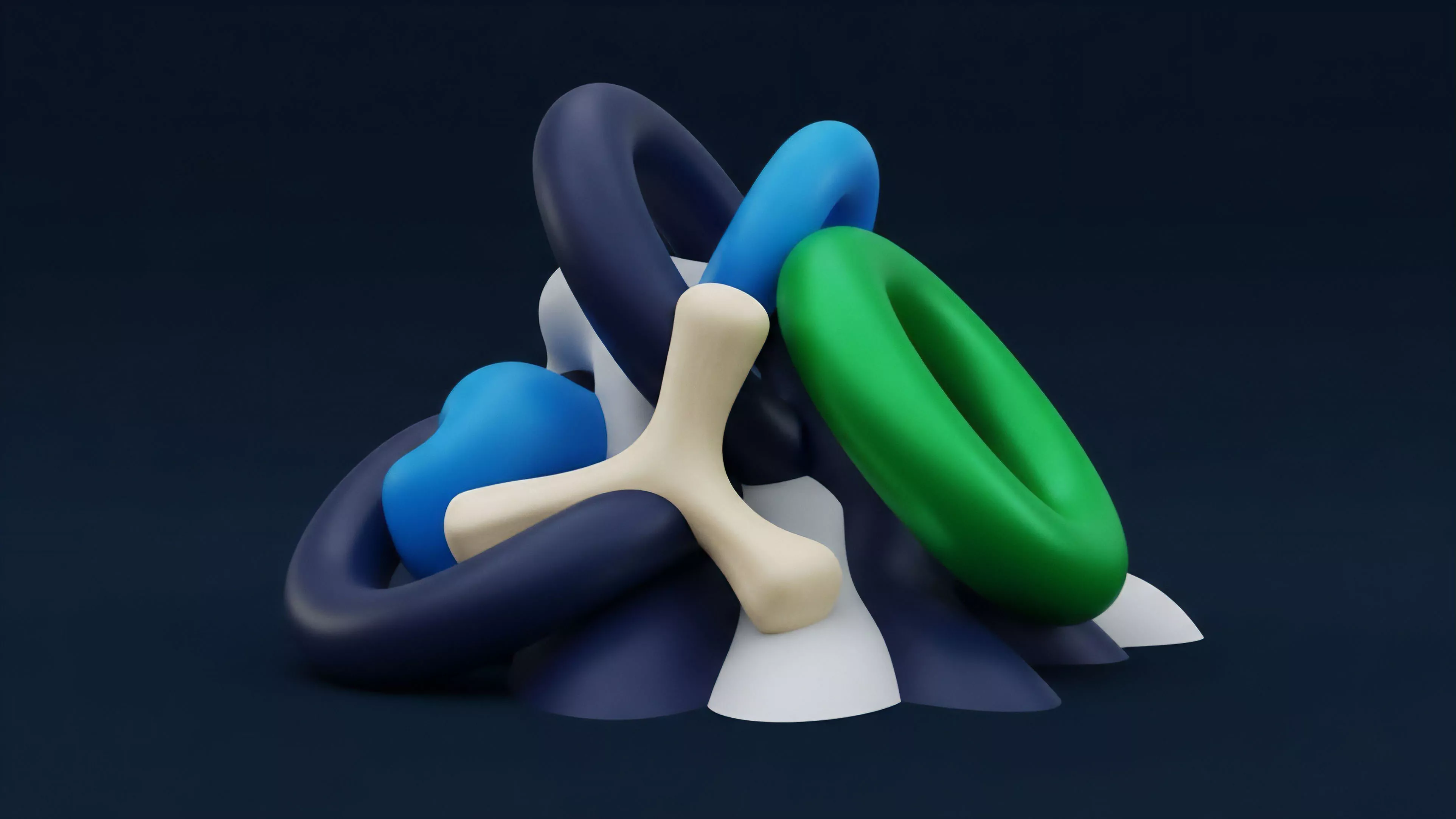 An abstract structure composed of intertwined tubular forms, signifying the complexity of the derivatives market.