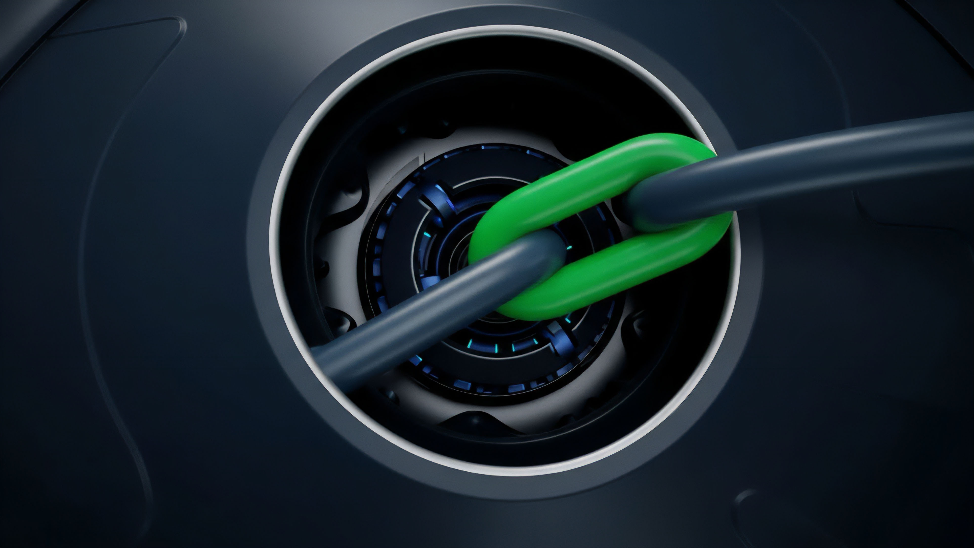 A high-tech visual metaphor for decentralized finance interoperability protocols, featuring a bright green link engaging a dark chain within an intricate mechanical structure. This illustrates the secure linkage and data integrity required for cross-chain bridging between distinct blockchain infrastructures. The mechanism represents smart contract execution and automated liquidity provision for atomic swaps, ensuring seamless digital asset custody and risk management within a decentralized ecosystem. This symbolizes the complex technical requirements for financial derivatives trading across varied protocols without centralized control.