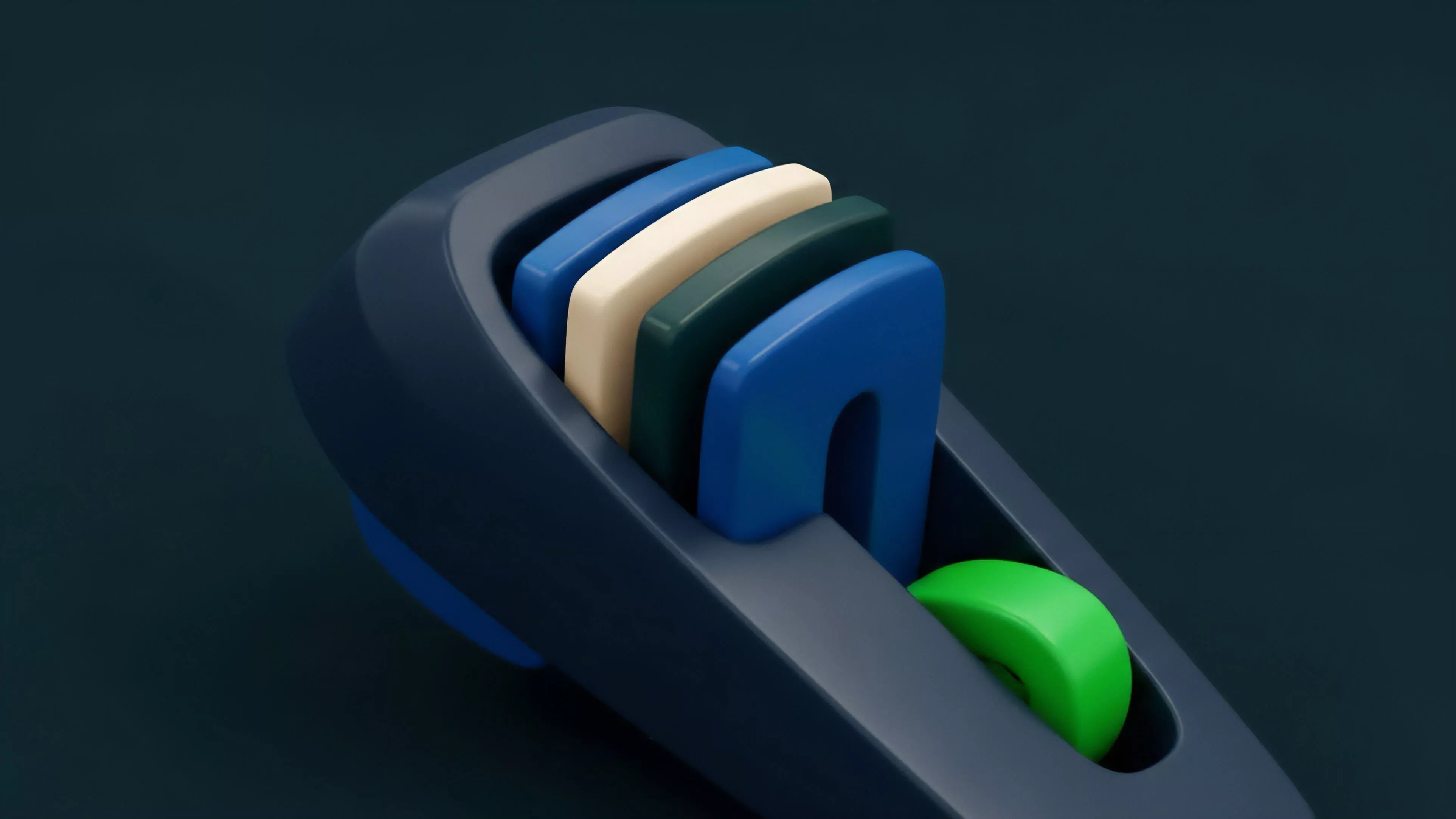 A multi-layered structure metaphorically represents the complex architecture of decentralized finance DeFi structured products. The stacked U-shapes signify distinct risk tranches, similar to collateralized debt obligations CDOs or tiered liquidity pools. Each layer symbolizes different risk exposure and associated yield-bearing assets. The overall mechanism illustrates an automated market maker AMM protocol's smart contract logic for managing capital allocation, performing algorithmic execution, and providing risk assessment for investors navigating volatility. This framework visually captures how liquidity provision operates within a sophisticated, multi-asset environment.