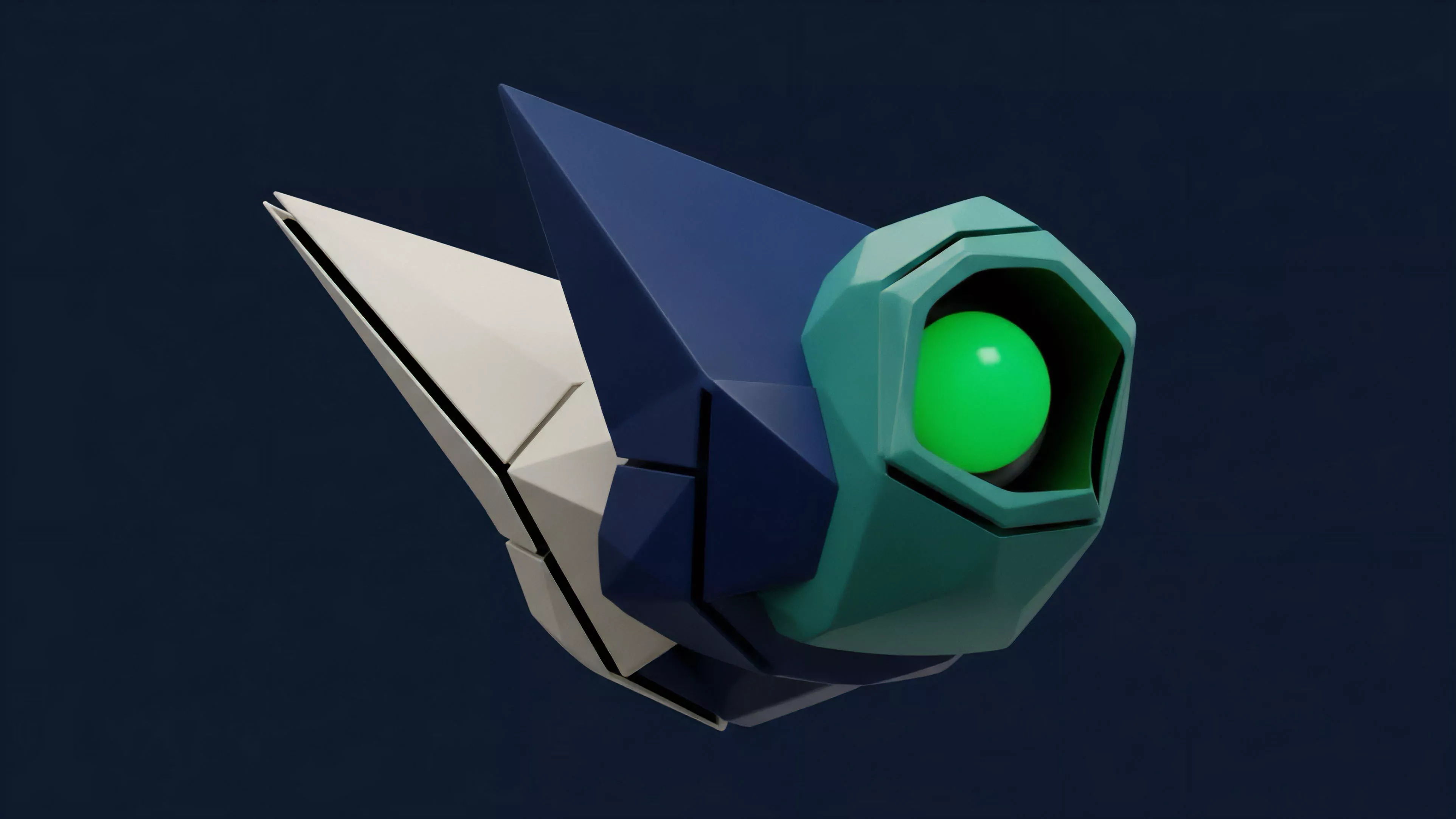 A futuristic, automated entity represents a high-frequency trading sentinel for options protocols. The glowing green sphere symbolizes a real-time price feed, vital for smart contract settlement logic in derivatives markets. The geometric form reflects the complexity of pre-trade risk checks and liquidity aggregation protocols. This algorithmic system monitors volatility surface data to manage collateralization and risk exposure, embodying a deterministic approach within a decentralized autonomous organization DAO framework. It provides crucial market data and systemic stability to advanced financial derivatives.