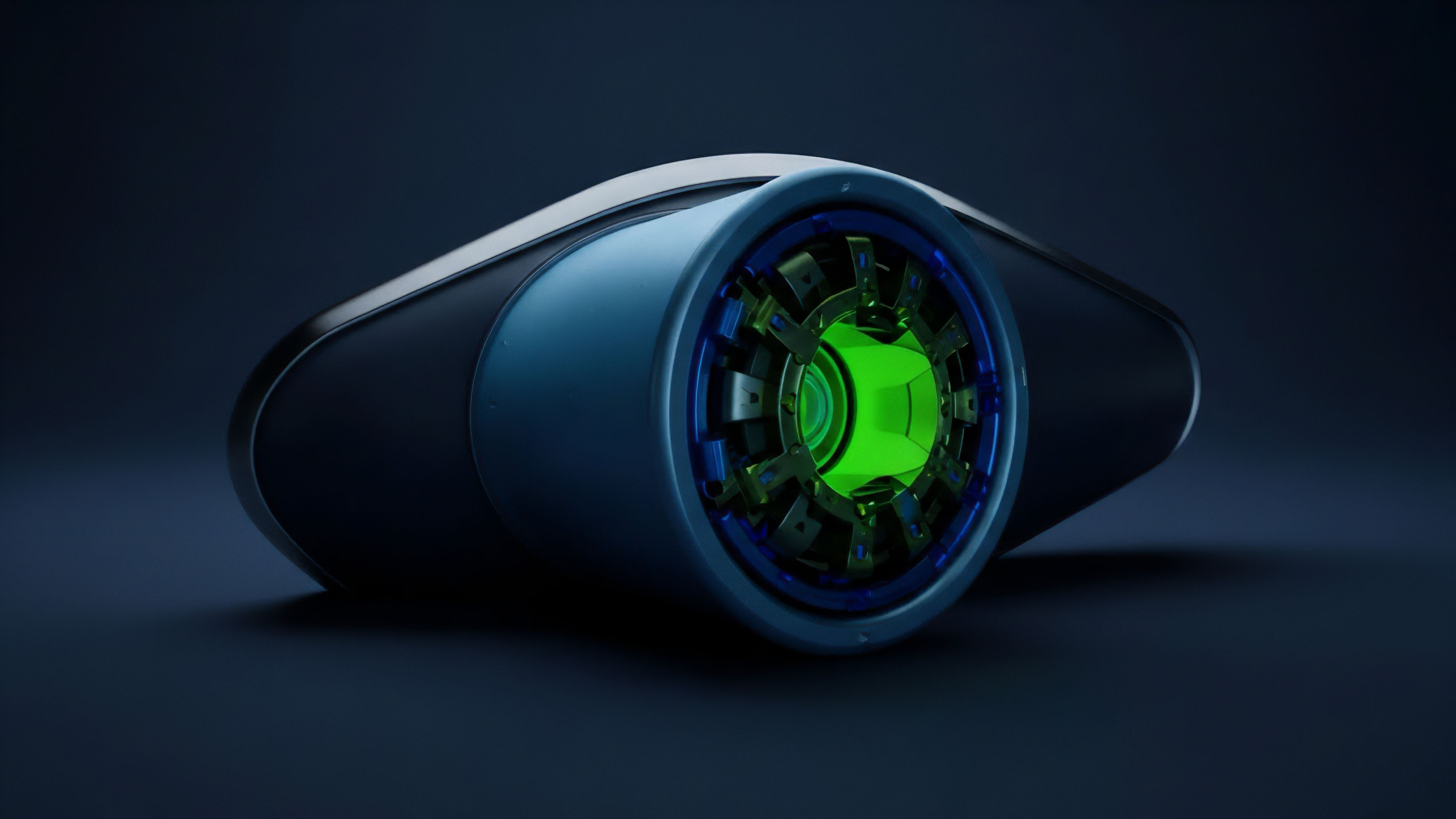 A high-tech automated monitoring system featuring a luminous green central component representing a core processing unit. The intricate internal mechanism symbolizes complex smart contract logic in decentralized finance, facilitating algorithmic execution for options contracts. This precision system manages risk parameters and monitors market volatility. Such technology is crucial for automated market makers AMMs within liquidity pools, where predictive analytics drive high-frequency trading strategies. The device embodies real-time data processing essential for derivative pricing and risk analysis in volatile markets.