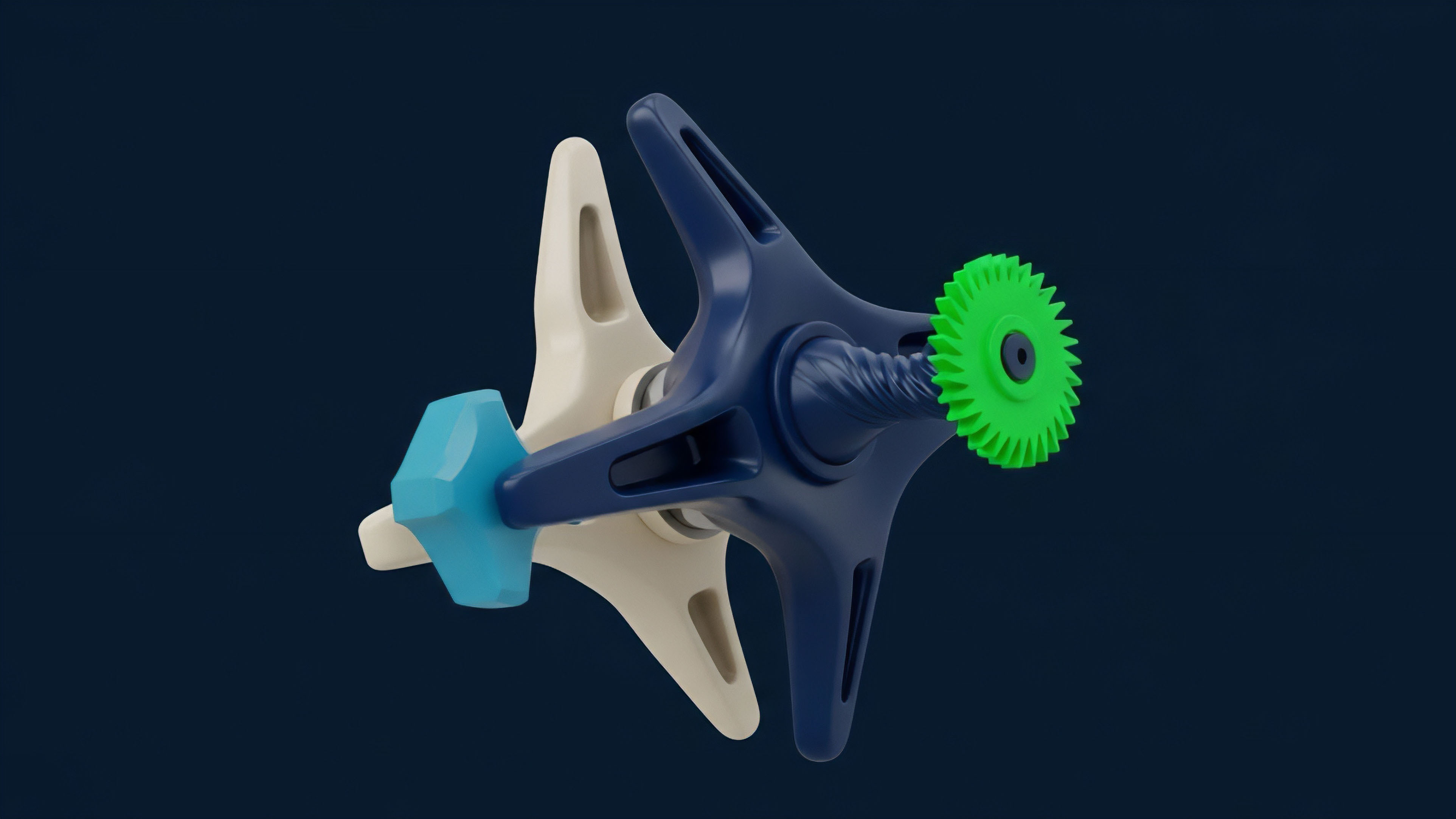 A detailed mechanical model illustrating complex financial derivatives. The interlocking blue and cream-colored components represent different legs of a structured product or options strategy, with a light blue element signifying the initial options premium. The bright green gear system symbolizes amplified returns or leverage derived from the underlying asset. This mechanism visualizes the complex dynamics of volatility and counterparty risk in algorithmic trading environments, representing a smart contract executing a multi-leg options strategy. The intricate design highlights the correlation between various market factors.