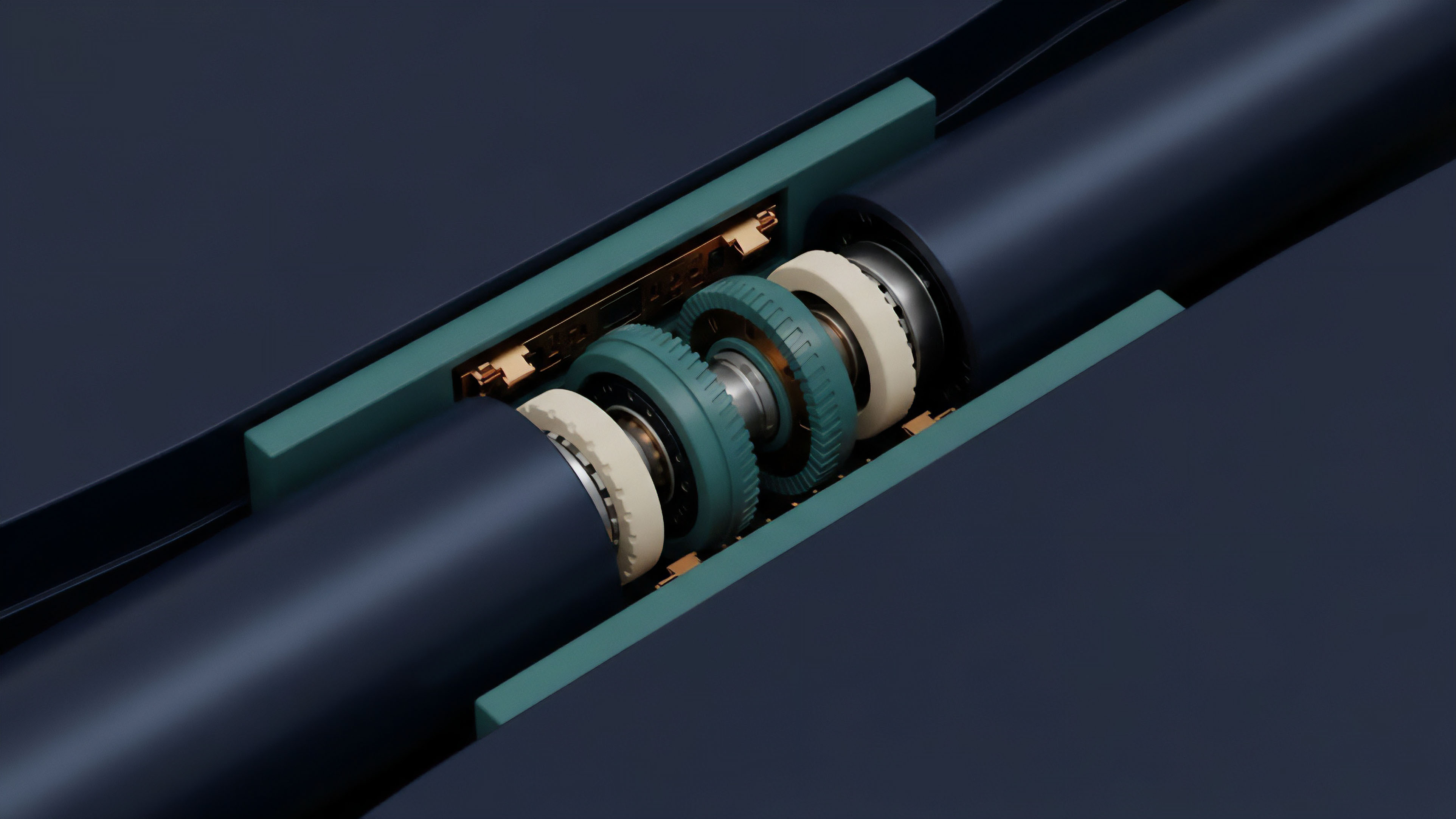 A cutaway illustration reveals the inner workings of a precision-engineered mechanism, featuring interlocking green and cream-colored gears within a dark blue housing. This visual metaphor illustrates the complex architecture of a decentralized options protocol, where smart contract logic dictates automated settlement processes. The interdependent components represent the intricate relationship between collateralized debt positions CDPs and risk exposure, mirroring a sophisticated derivatives clearing mechanism. The system’s precision underscores the importance of algorithmic execution in modern finance.