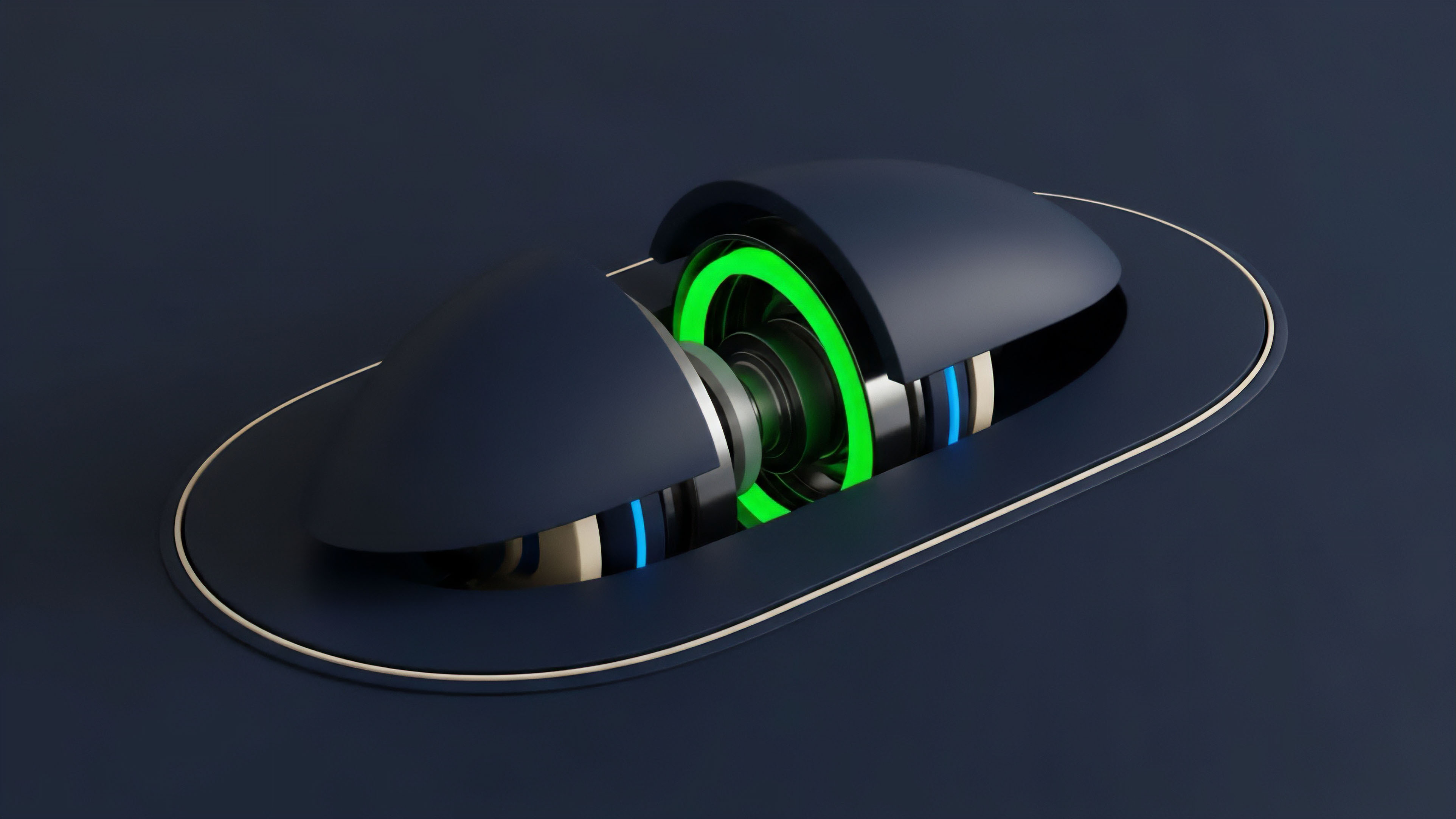 A futuristic, dark-blue mechanism illustrates a complex decentralized finance protocol. The central, bright green glowing element represents the core of a validator node or a liquidity pool, actively generating yield. The surrounding structure symbolizes the automated market maker AMM executing smart contract logic for synthetic assets. This abstract visual captures the dynamic interplay of collateralization and risk management strategies within a derivatives marketplace, reflecting the high-availability consensus mechanism necessary for secure, autonomous financial operations in a decentralized ecosystem.