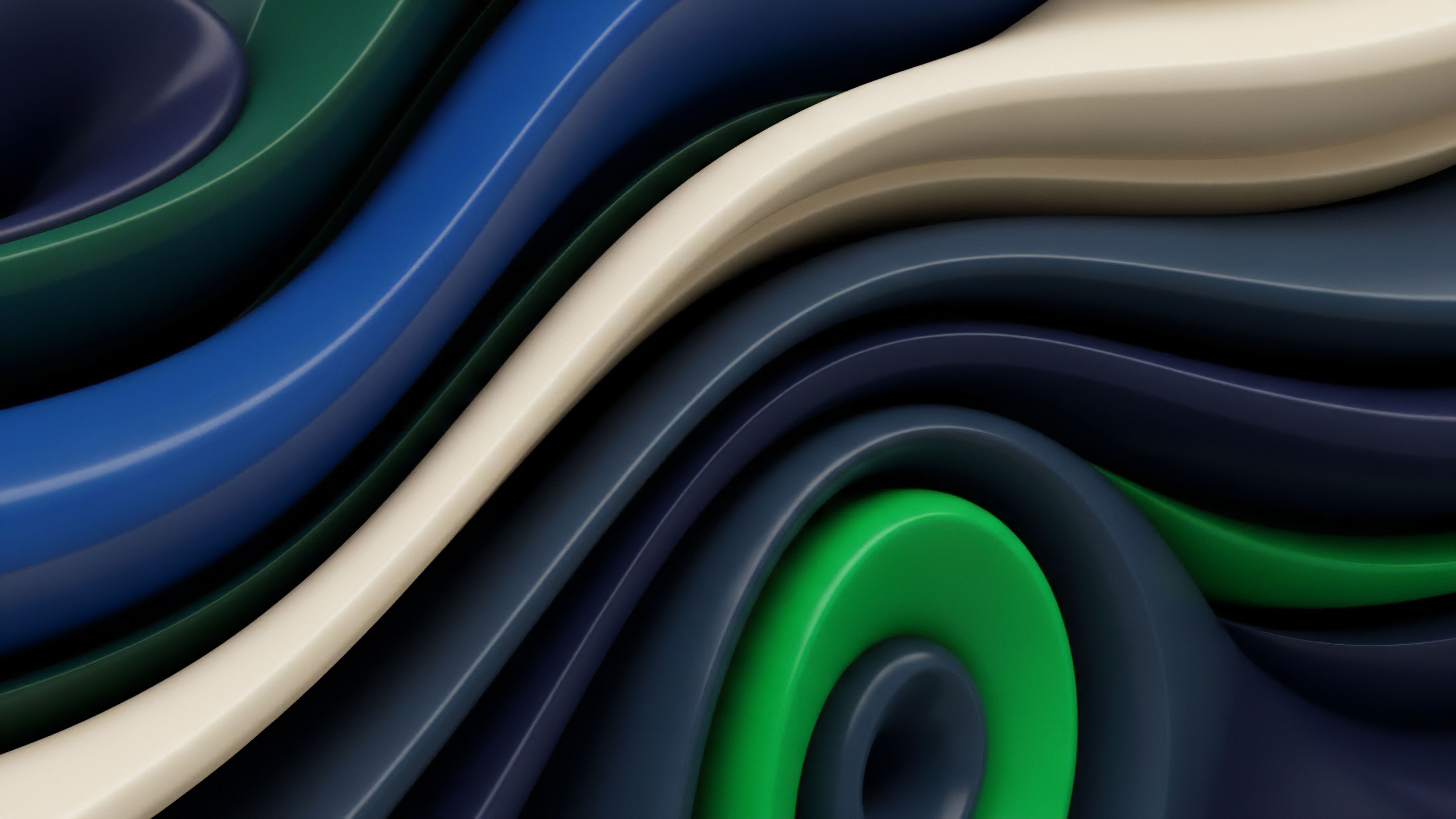 A detailed view of smooth, flowing layers in varying tones of blue, green, beige, and dark navy. The intertwining forms visually represent the complex architecture of financial derivatives and smart contract protocols. The dynamic arrangement symbolizes the interconnectedness of cross-chain interoperability and liquidity provision in decentralized finance DeFi. The diverse color palette illustrates varying volatility regimes and asset classes within a decentralized exchange environment, reflecting the complex risk stratification involved in collateralized debt positions and synthetic assets.