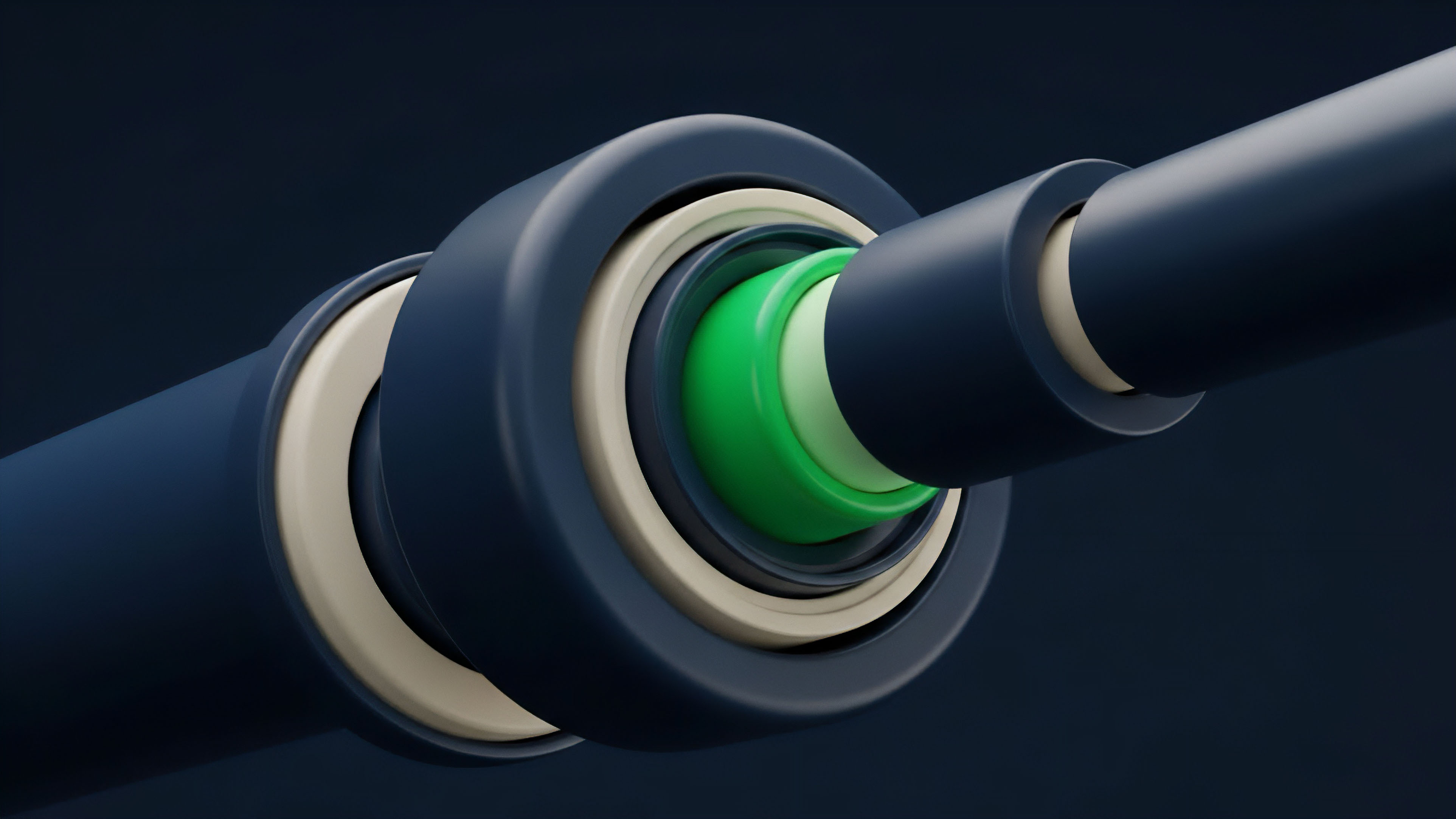 A macro view illustrates the intricate layering of a financial derivative structure. The central green component represents the underlying asset or collateral, meticulously secured within multiple layers of a smart contract protocol. These protective layers symbolize critical mechanisms for on-chain risk mitigation and liquidity pool management in decentralized finance. The precisely fitted assembly highlights the automated execution logic governing margin requirements and asset locking for options trading, ensuring transparency and security without central authority. The composition emphasizes the complex architecture essential for seamless derivative settlement on blockchain networks.