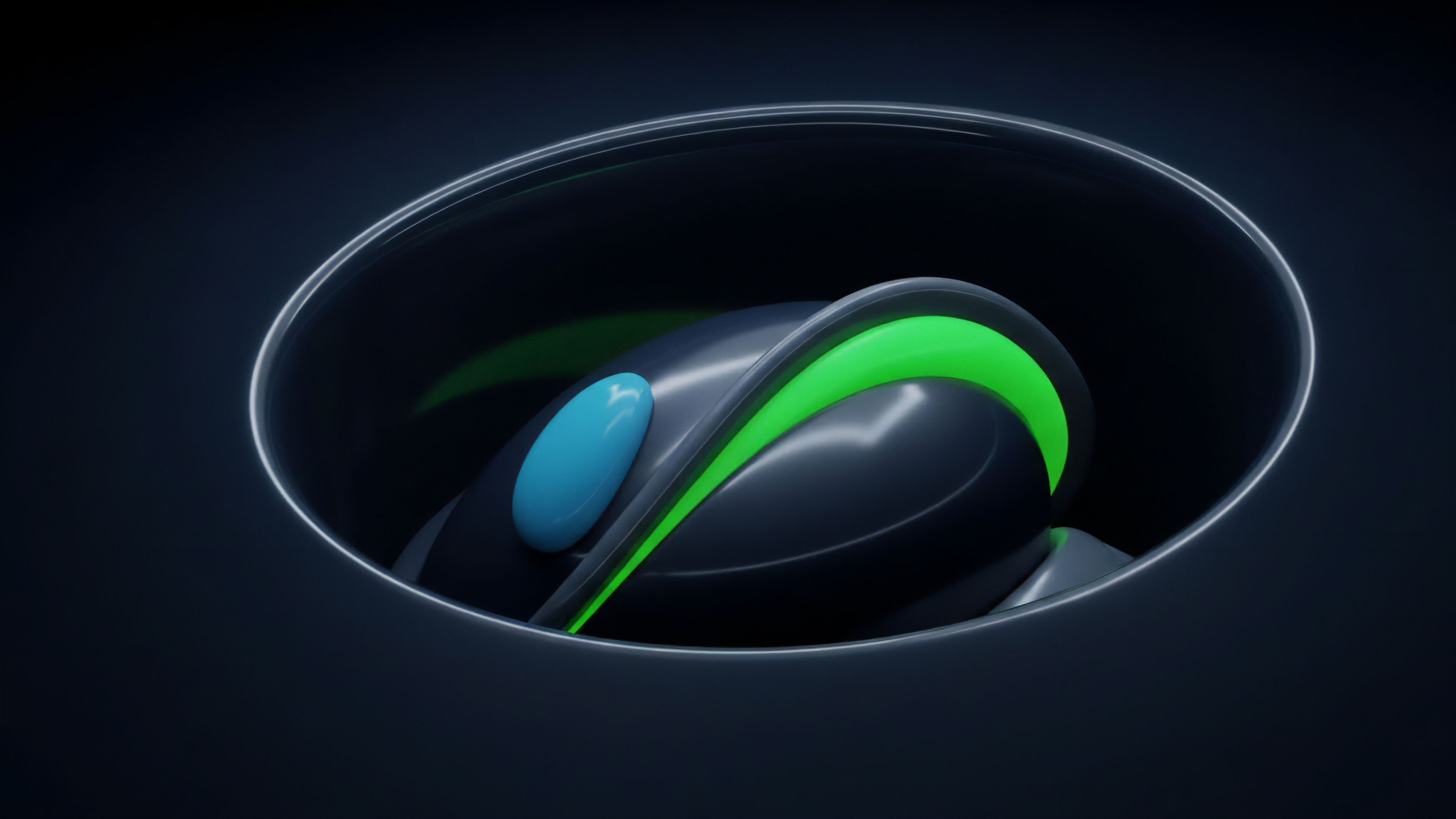 A sleek abstract form representing a smart contract vault for collateralized debt positions. The dark, contained structure symbolizes a decentralized derivatives protocol. The flowing bright green element signifies yield generation and options premium collection. The light blue feature represents a specific strike price or an underlying asset within a market-neutral strategy. The design emphasizes high-precision algorithmic trading and sophisticated risk management within a dynamic DeFi ecosystem, illustrating capital flow and automated execution.