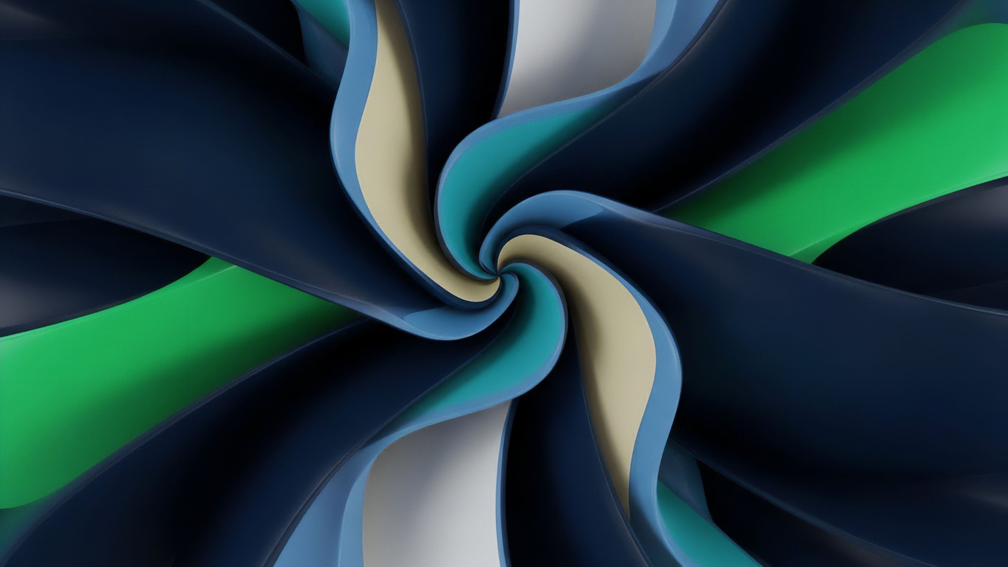 A high-resolution abstract visualization illustrating the dynamic complexity of market microstructure and derivative pricing. The interwoven bands depict interconnected financial instruments and their risk correlation. The spiral convergence point represents a central strike price and implied volatility changes leading up to options expiration. The different color bands symbolize distinct components of a sophisticated multi-legged options strategy, highlighting complex relationships within a portfolio and systemic risk aggregation in financial derivatives.