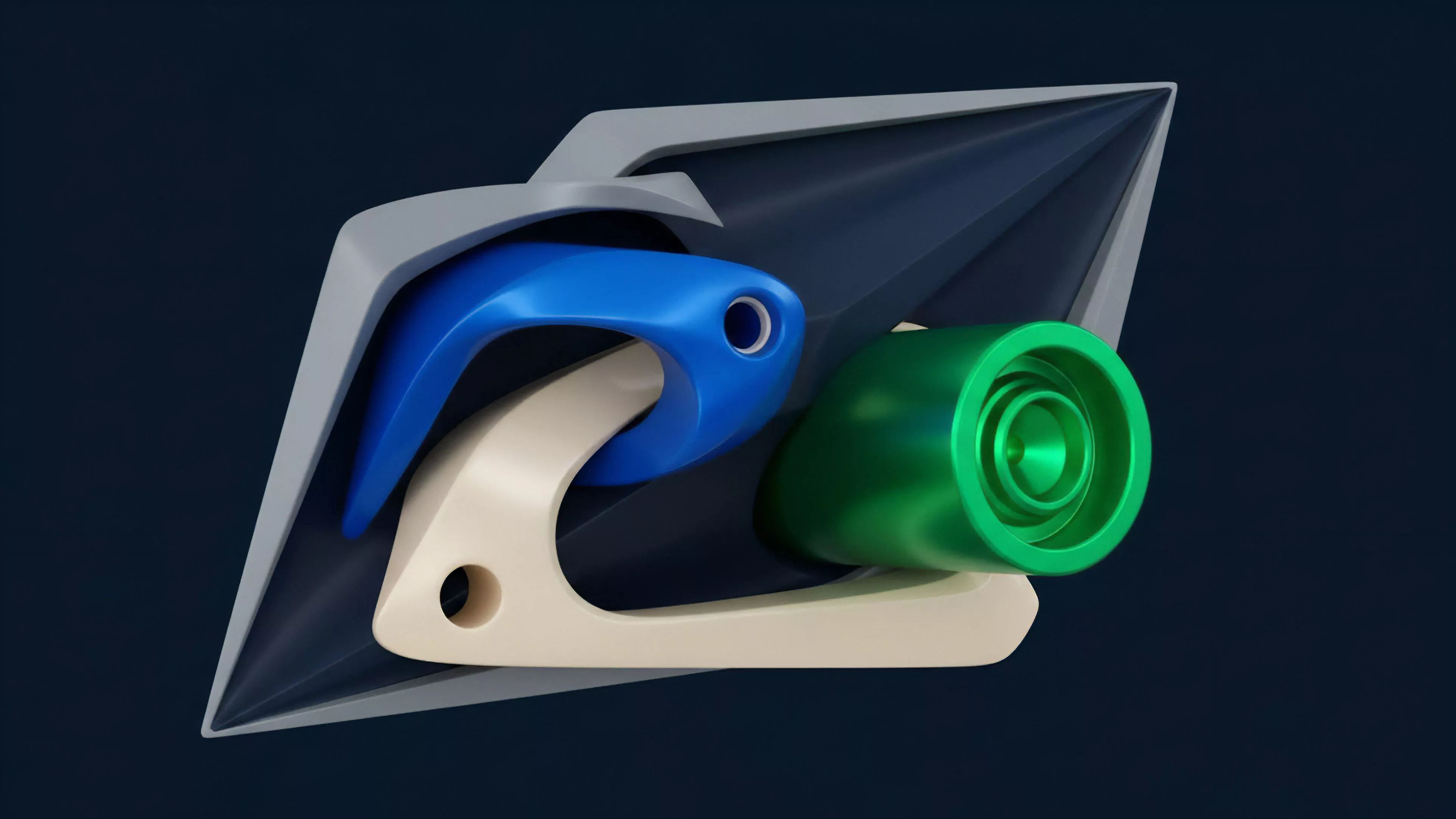 This image illustrates the complex architecture of a multi-tranche structured derivative product. The complex interplay of the blue and beige components represents different financial primitives and their collateralization mechanisms within a synthetic asset. The concentric layers of the green element symbolize varying risk profiles within the instrument, potentially delineating junior and senior tranches for credit default swaps or structured notes. The surrounding gray frame signifies the underlying market microstructure where these instruments are traded, highlighting the interconnectedness and systemic risk inherent in financial engineering.