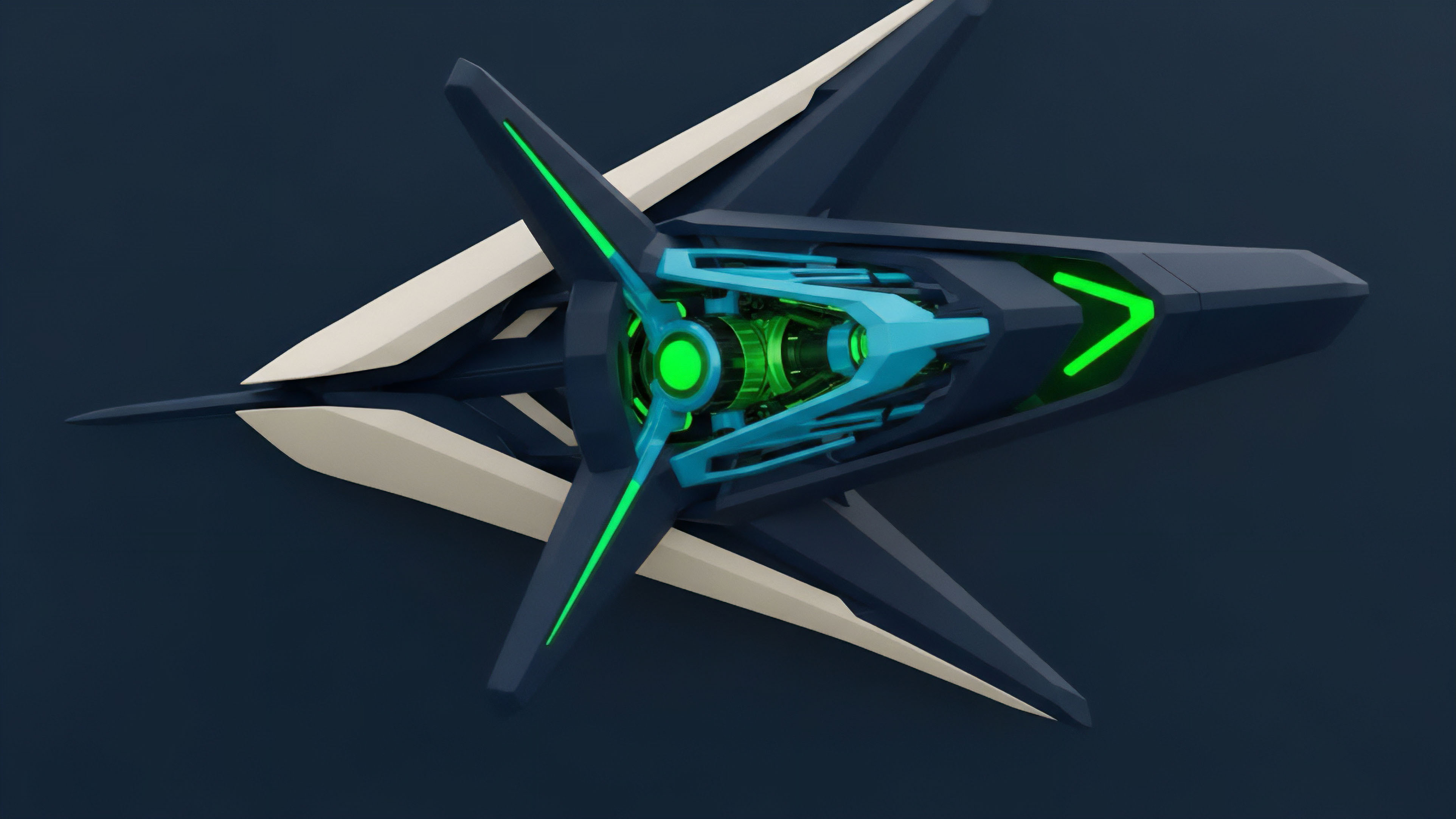 A futuristic, high-performance vehicle with a prominent green glowing energy core. This core symbolizes the algorithmic execution engine for high-frequency trading in financial derivatives. The sharp, symmetrical fins represent the precision required for delta hedging and risk management strategies. The design evokes the low latency and complex calculations necessary for options pricing and collateralization within decentralized finance protocols, ensuring efficient price discovery and market microstructure stability.